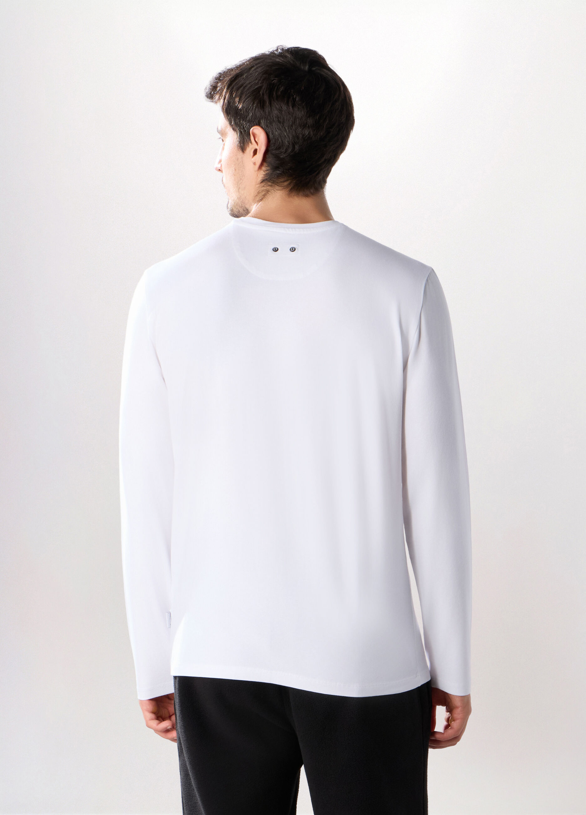 T-shirt sportiva girocollo a maniche lunghe uomo_1