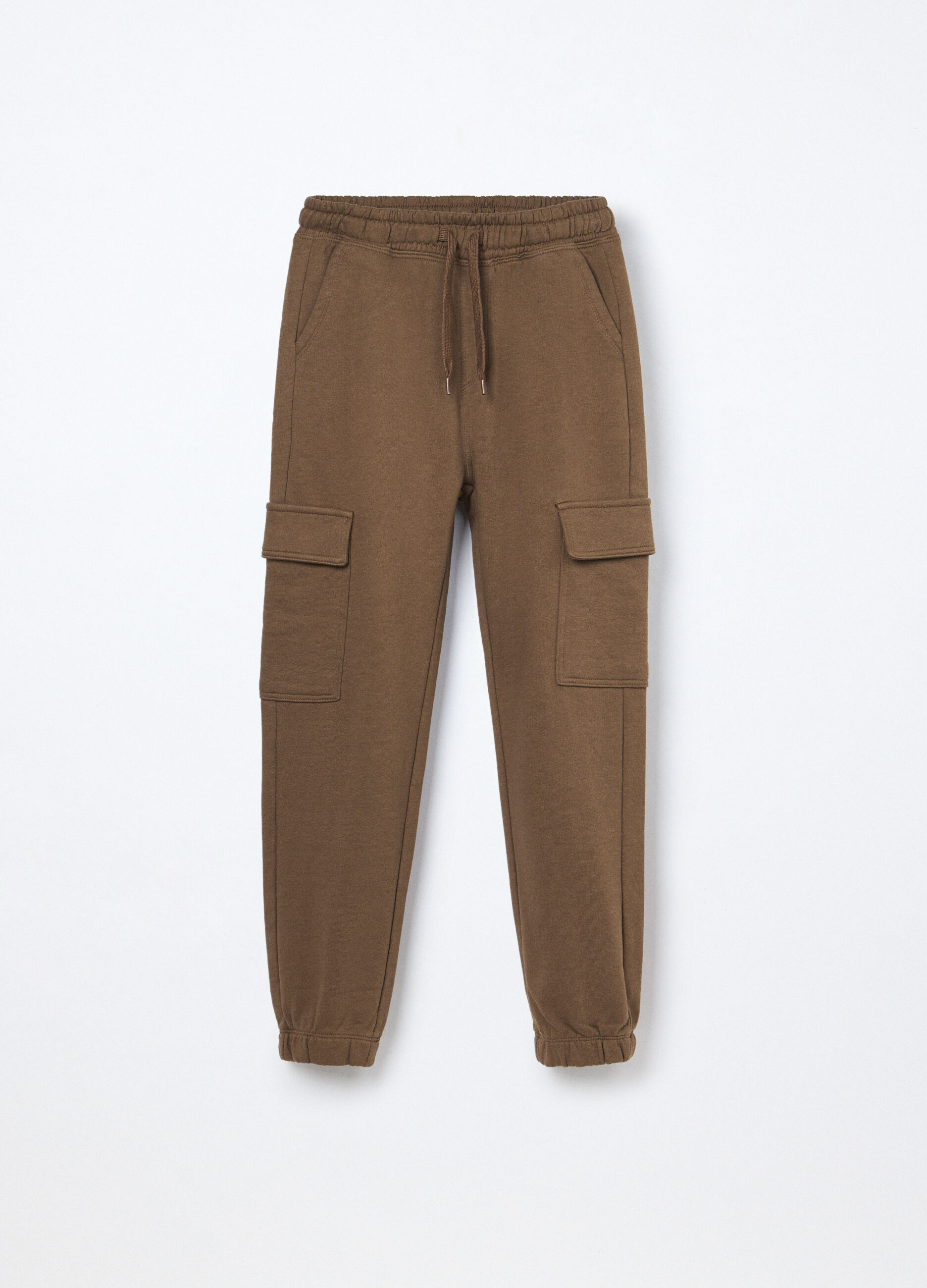Jogger cargo in french terry di puro cotone ragazzo_0