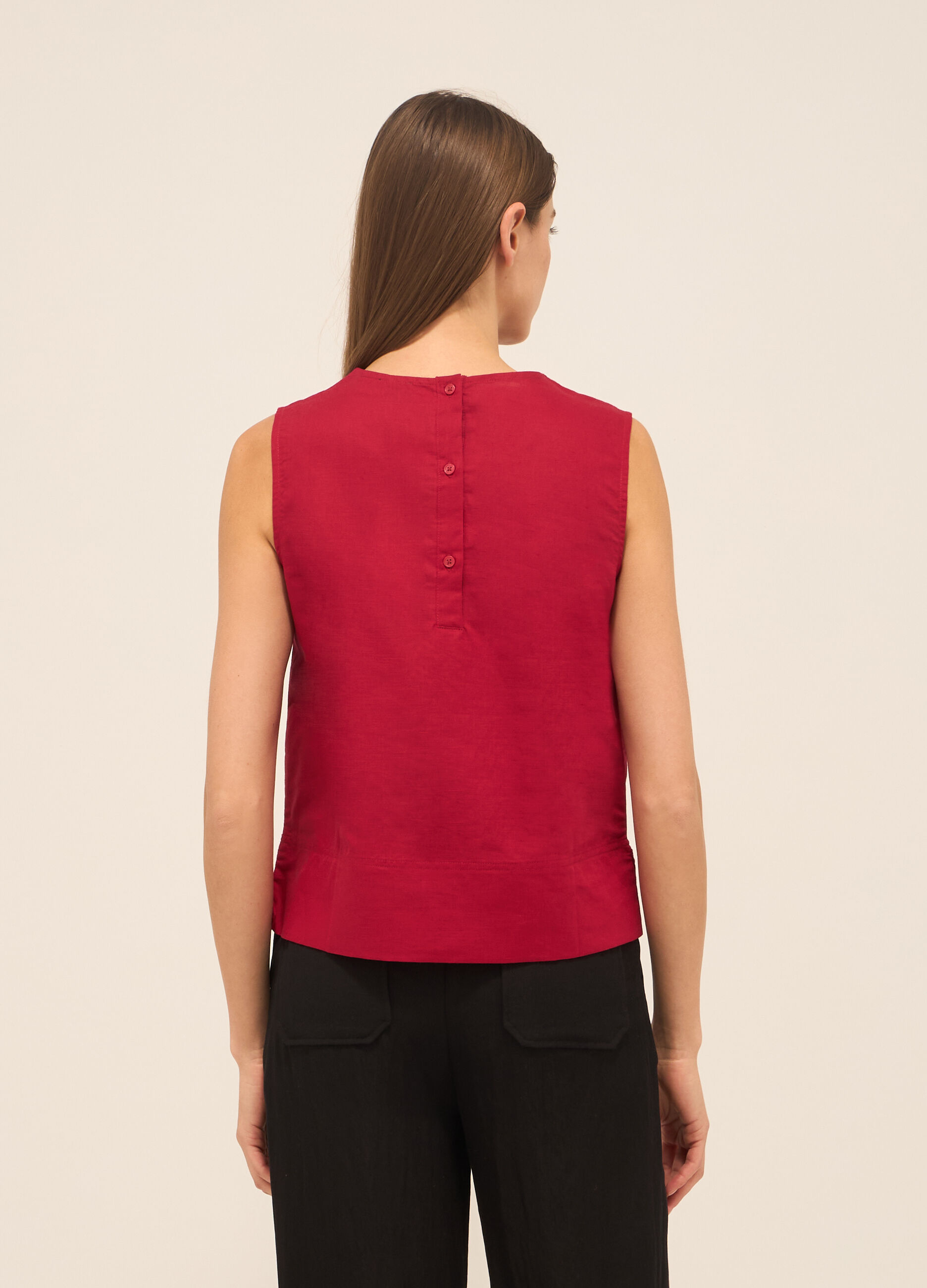Blusa misto lino donna