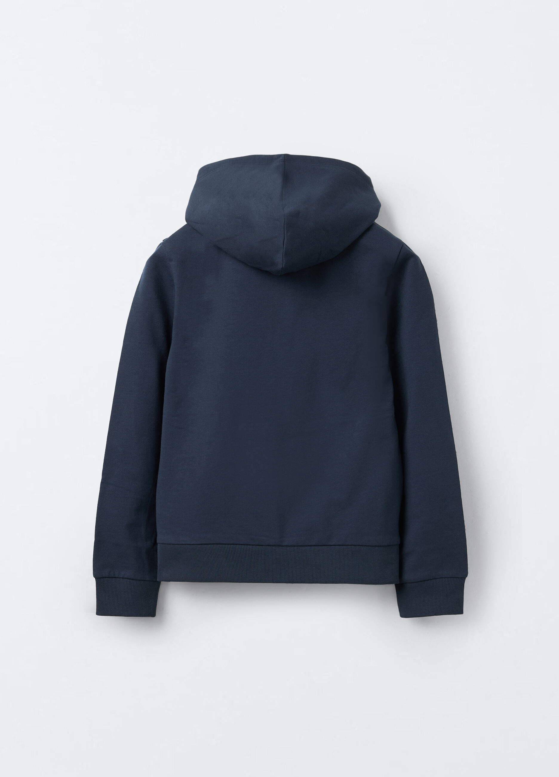Felpa con cappuccio in cotone garzato stretch bambina_1