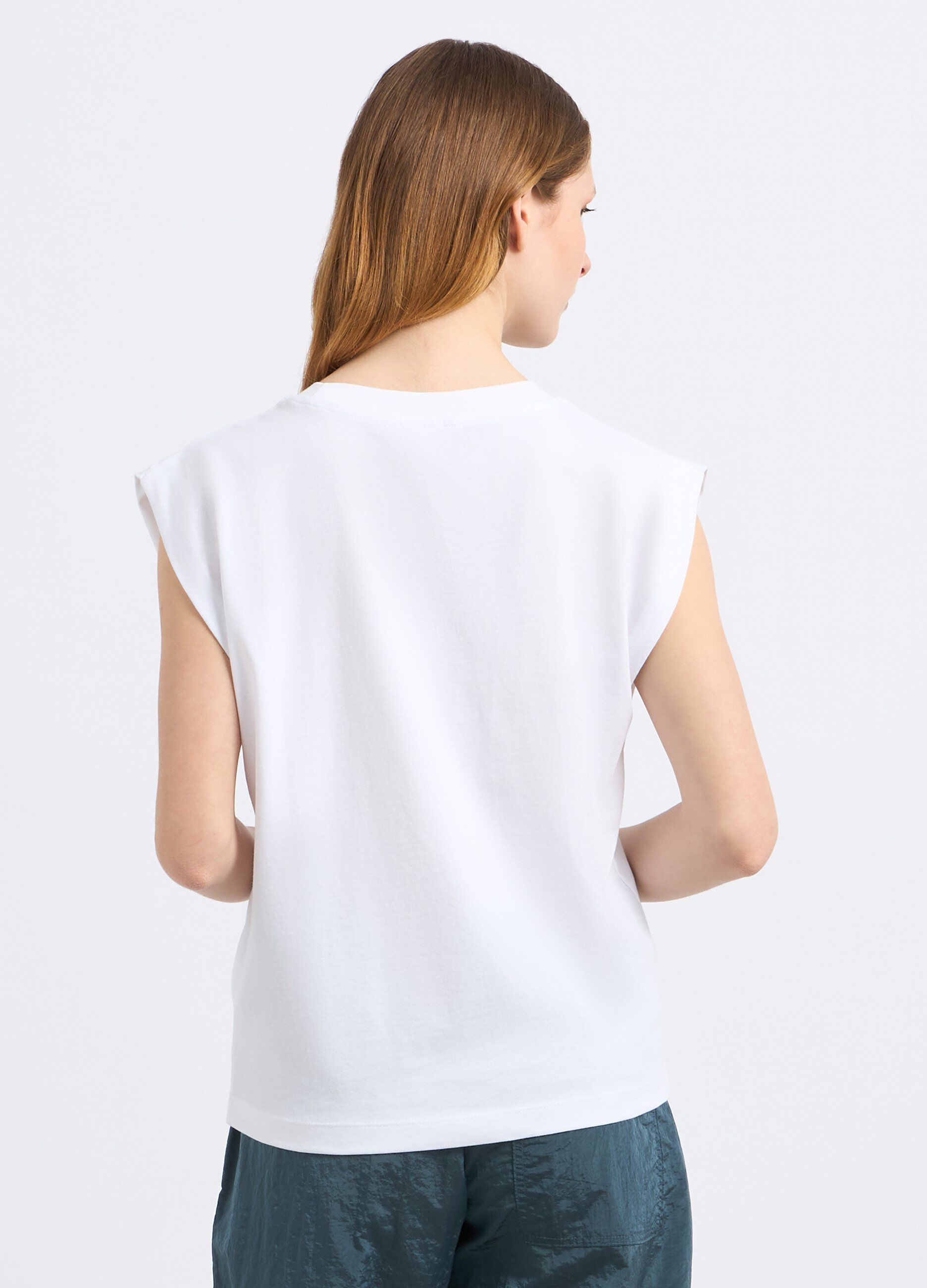 T-shirt in puro cotone con stampa donna_1