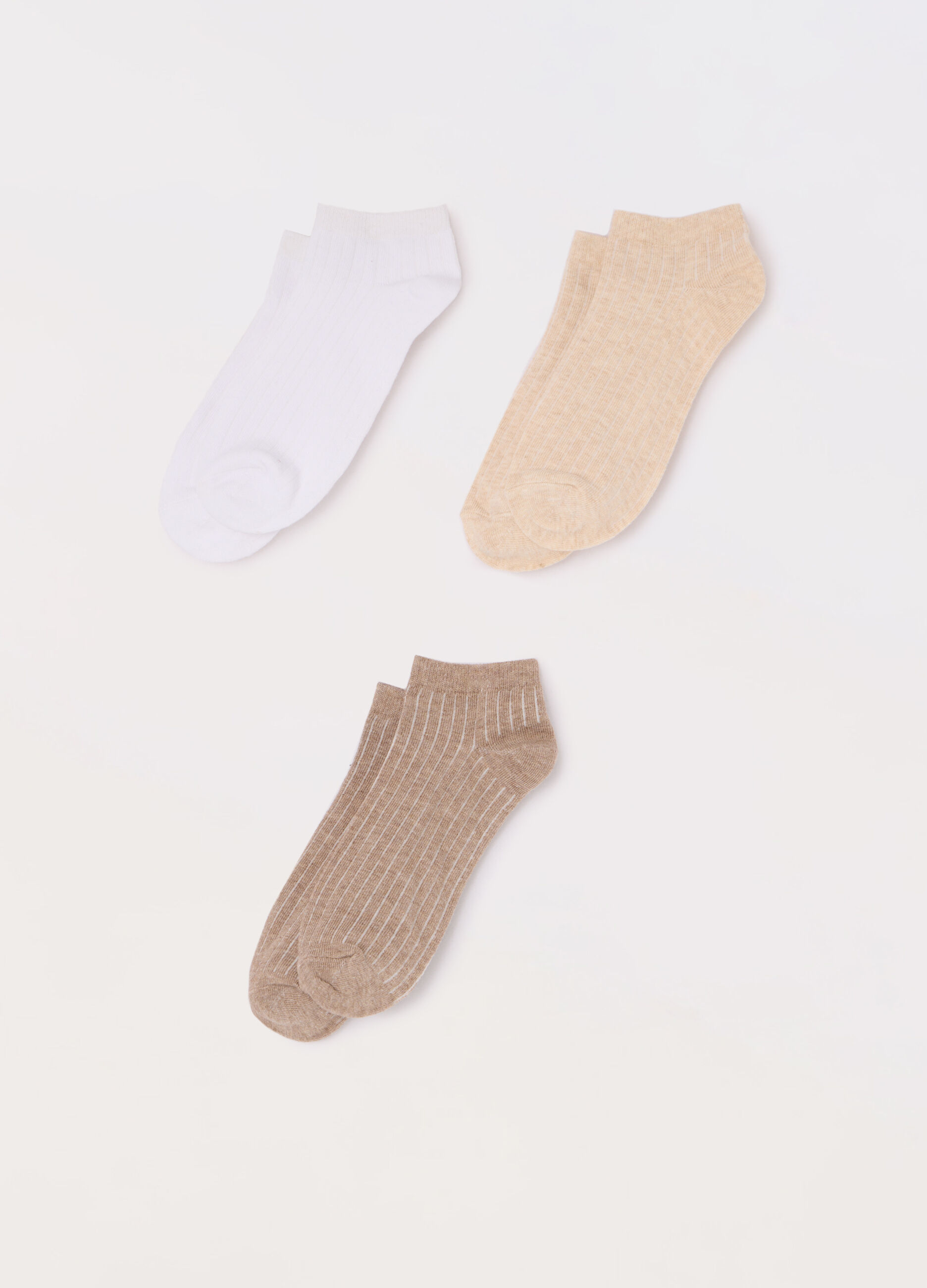 Pack 3 calze corte in misto cotone donna