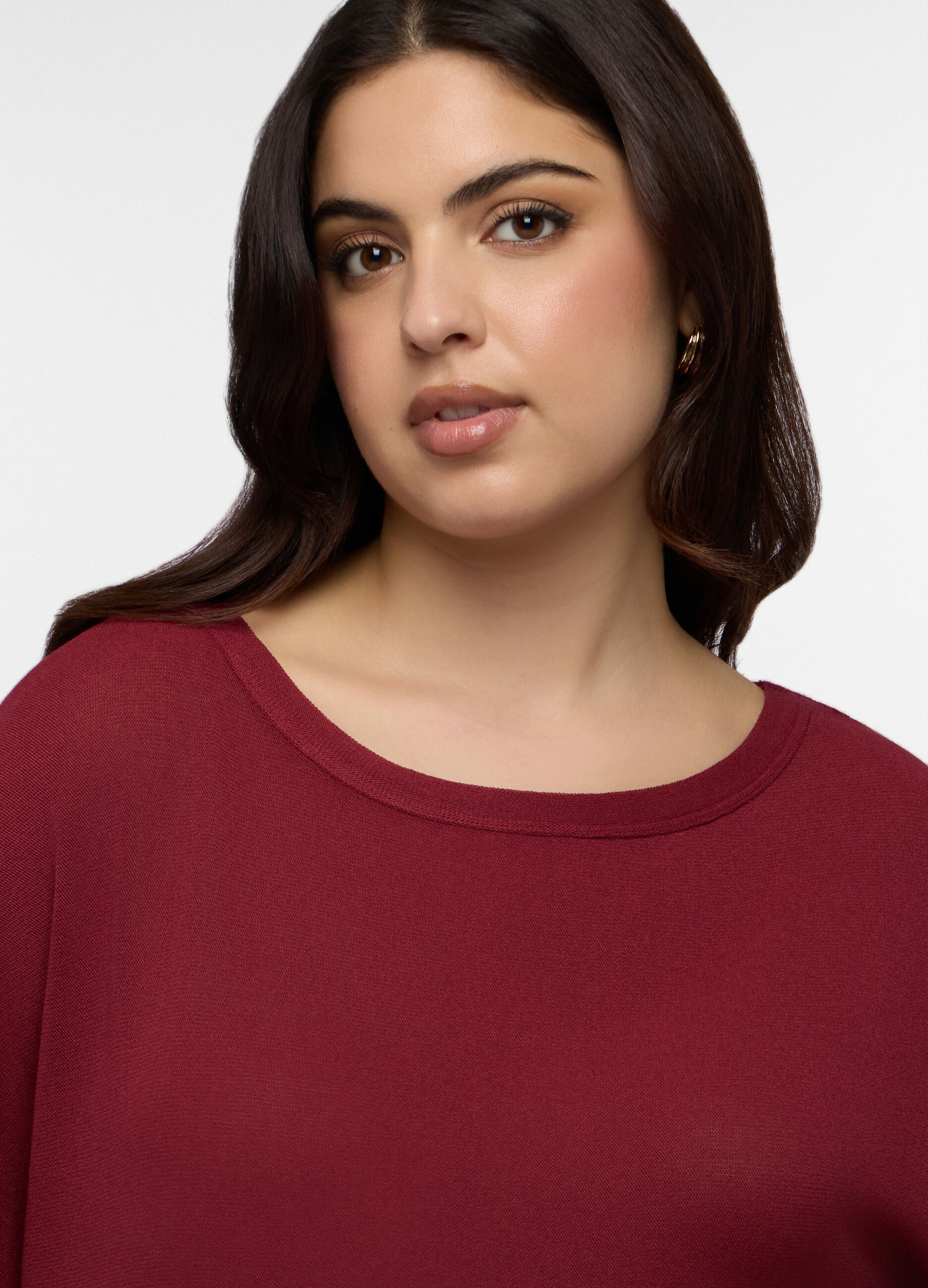 T-shirt girocollo stretch donna curvy_2