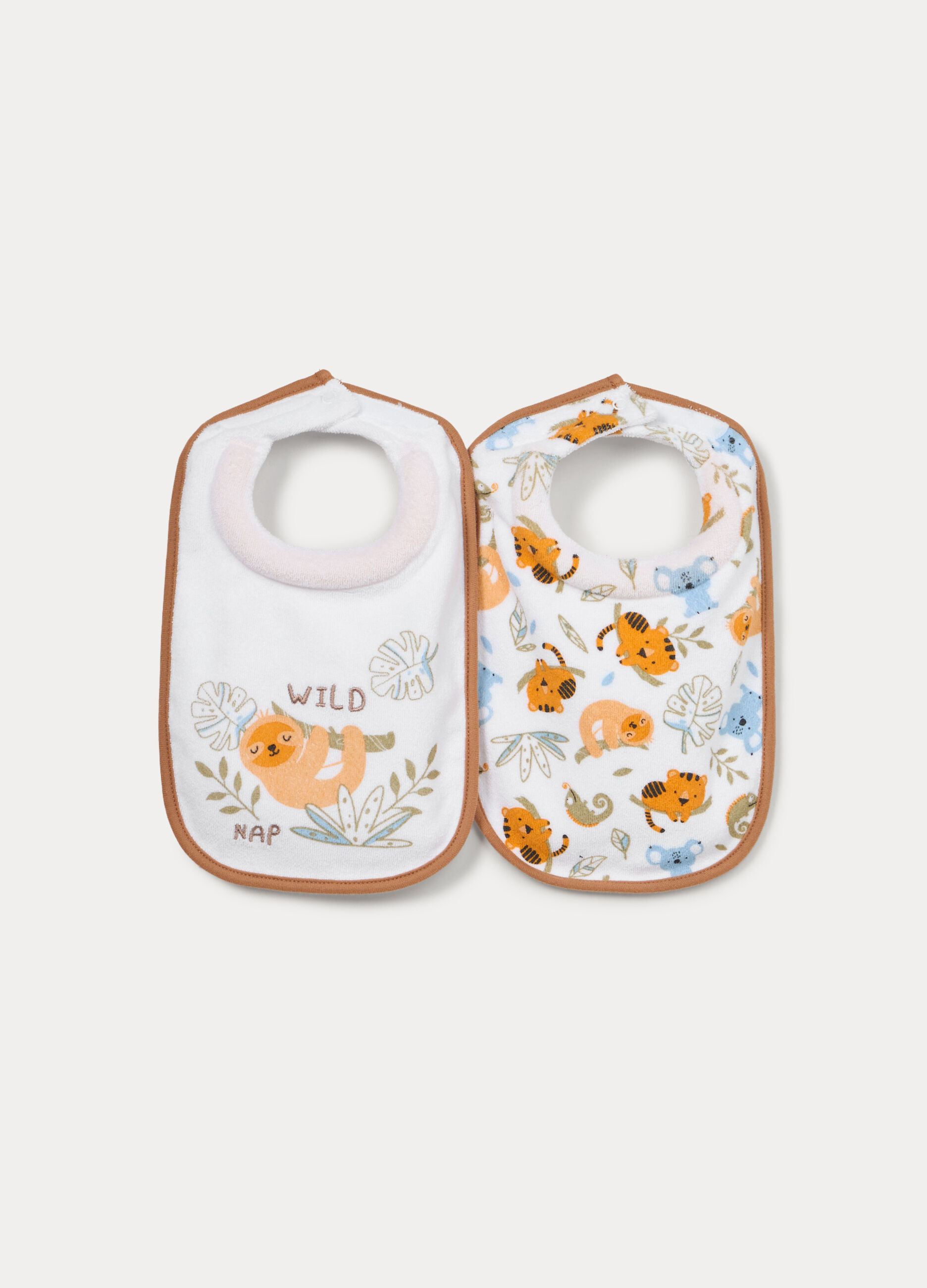 Pack 2 bavaglini in interlock di puro cotone neonato_0