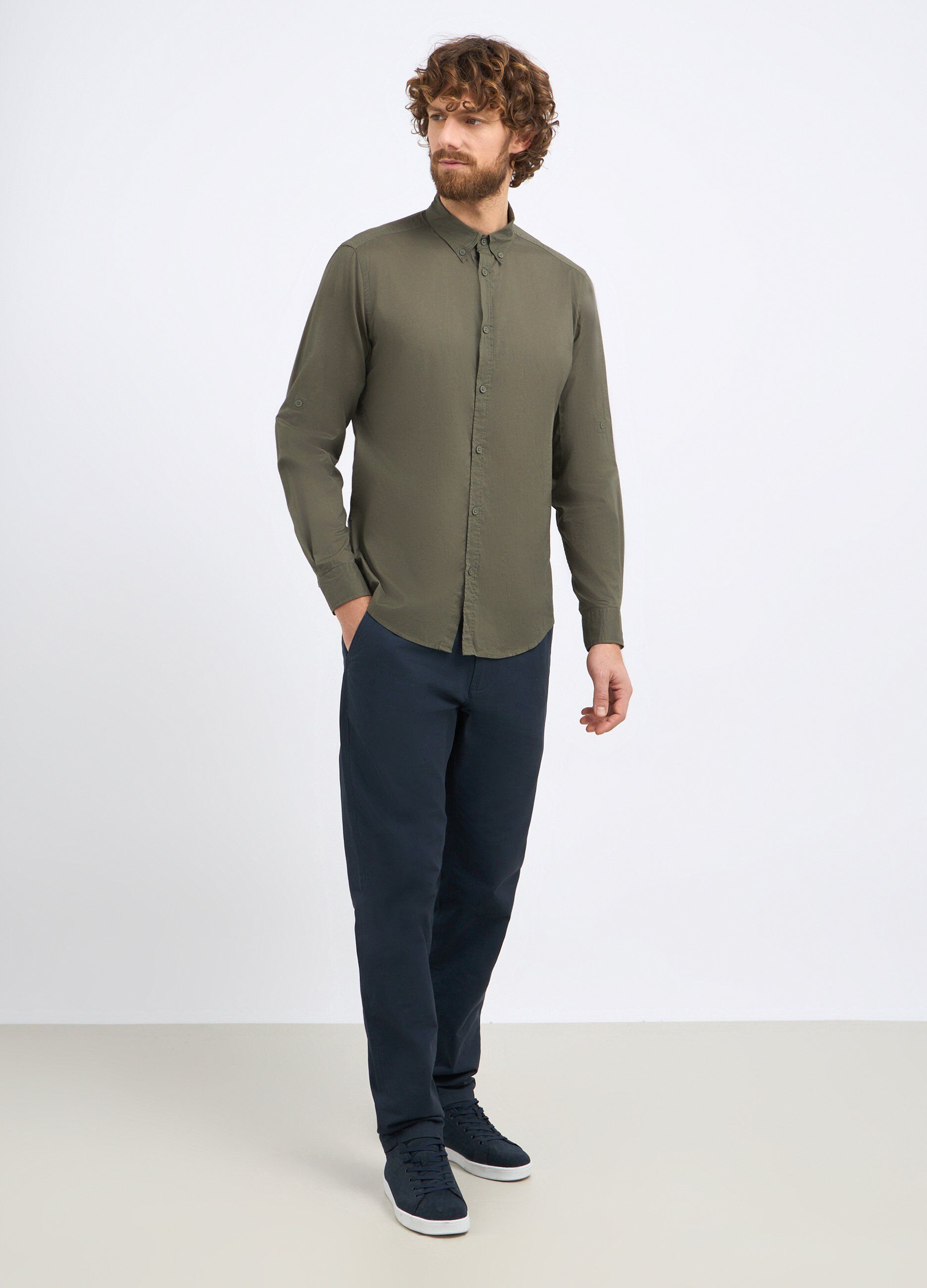 Pantaloni chino in puro cotone uomo_0
