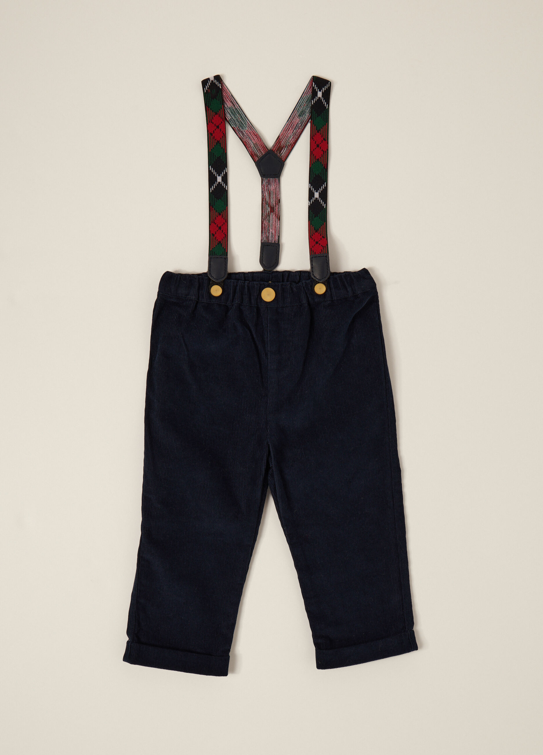 Pantaloni in velluto a coste IANA neonata_1