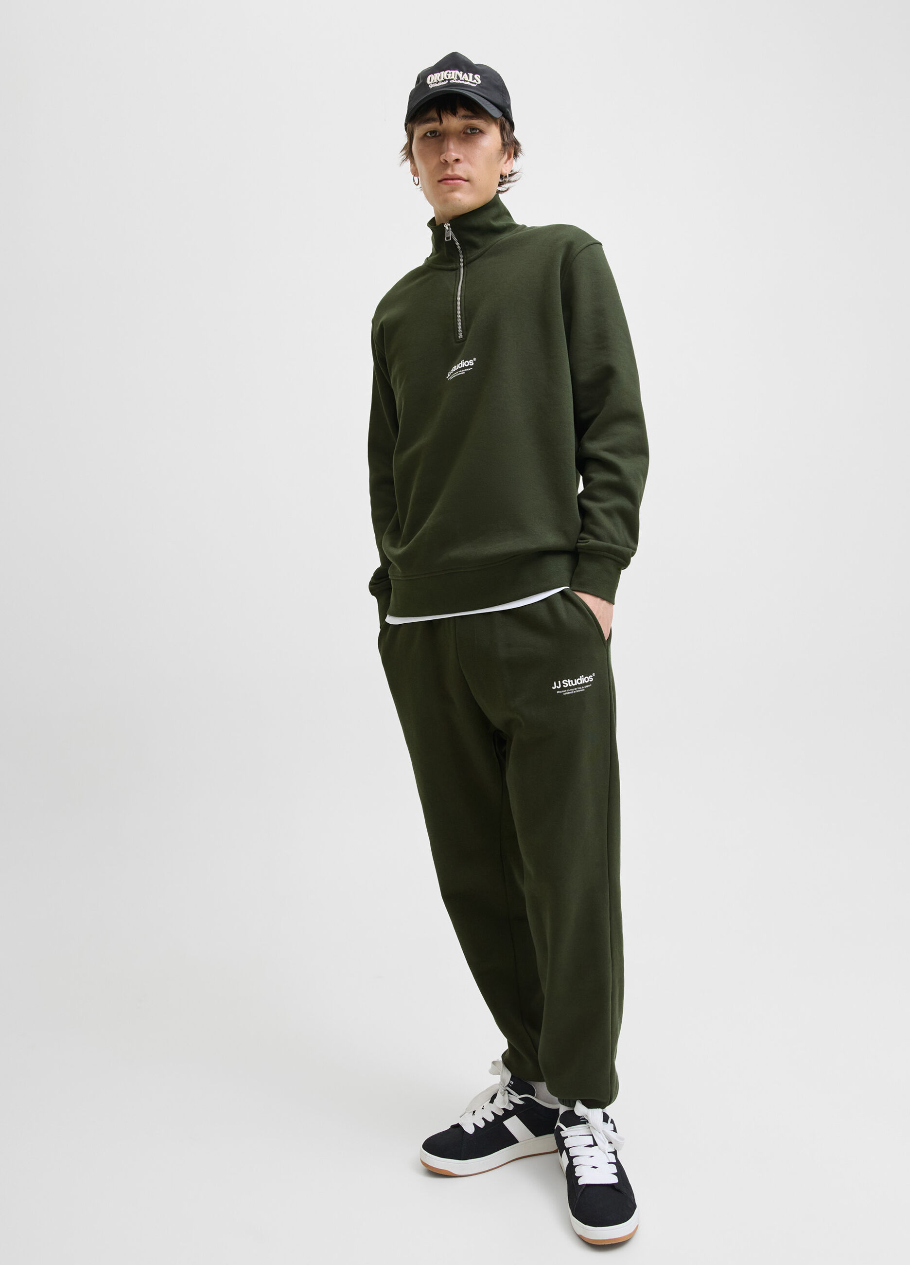 Pantaloni jogging in felpa di cotone uomo_4