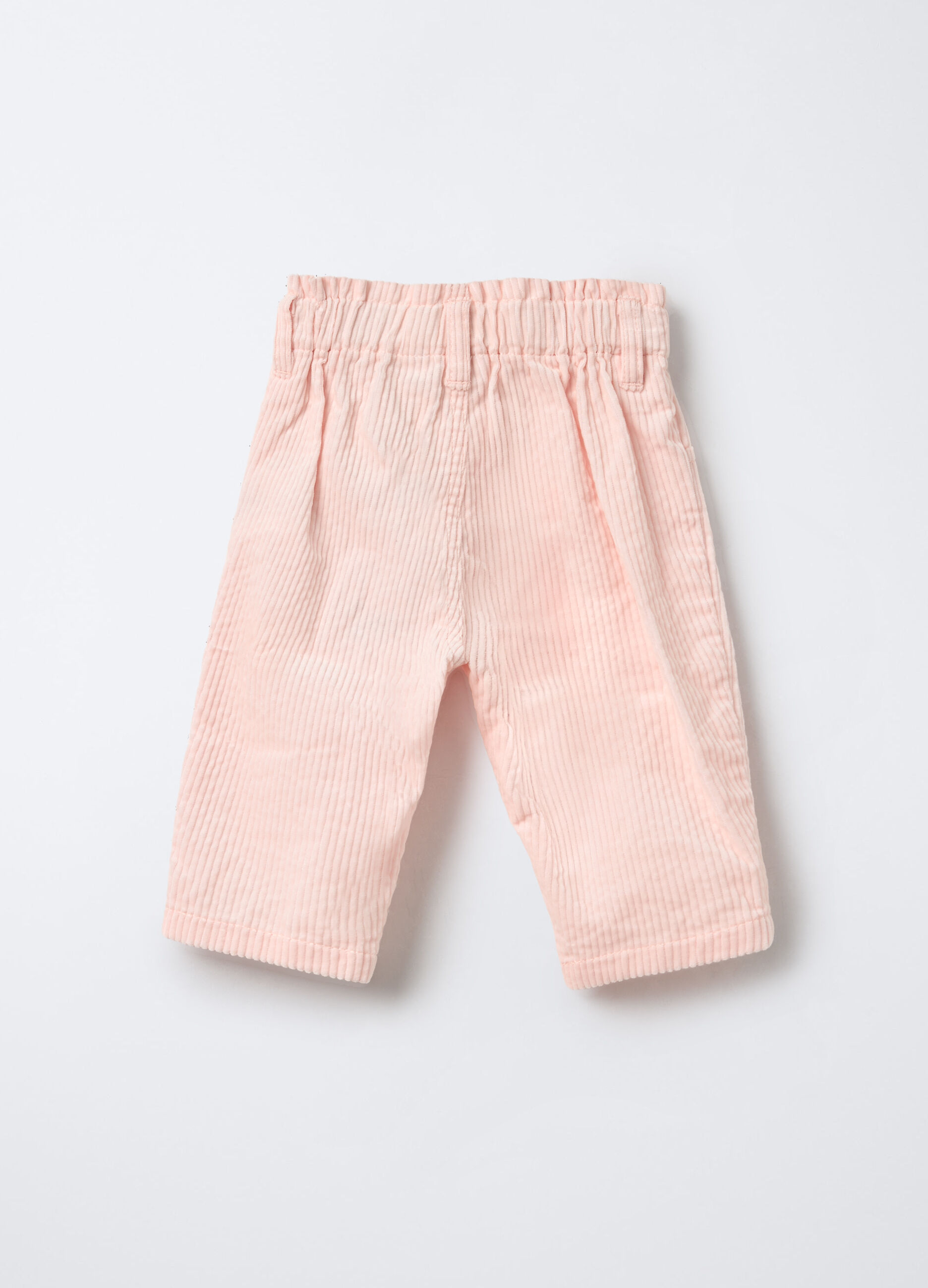 Jogger in costina di puro cotone Fit Regular neonata_1