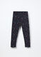 Leggings in french terry di cotone stretch bambina_1