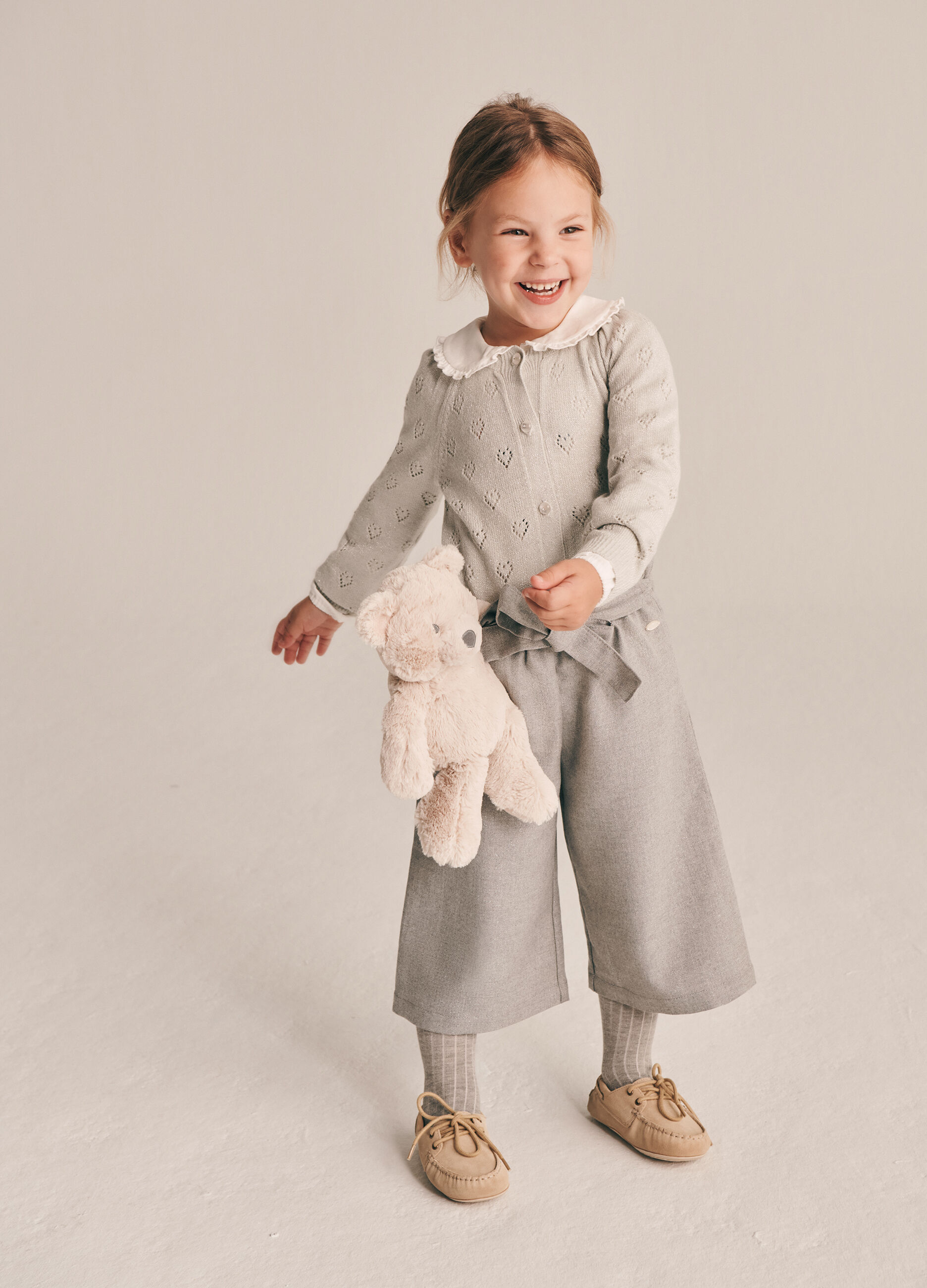 Cardigan beige per neonata_0