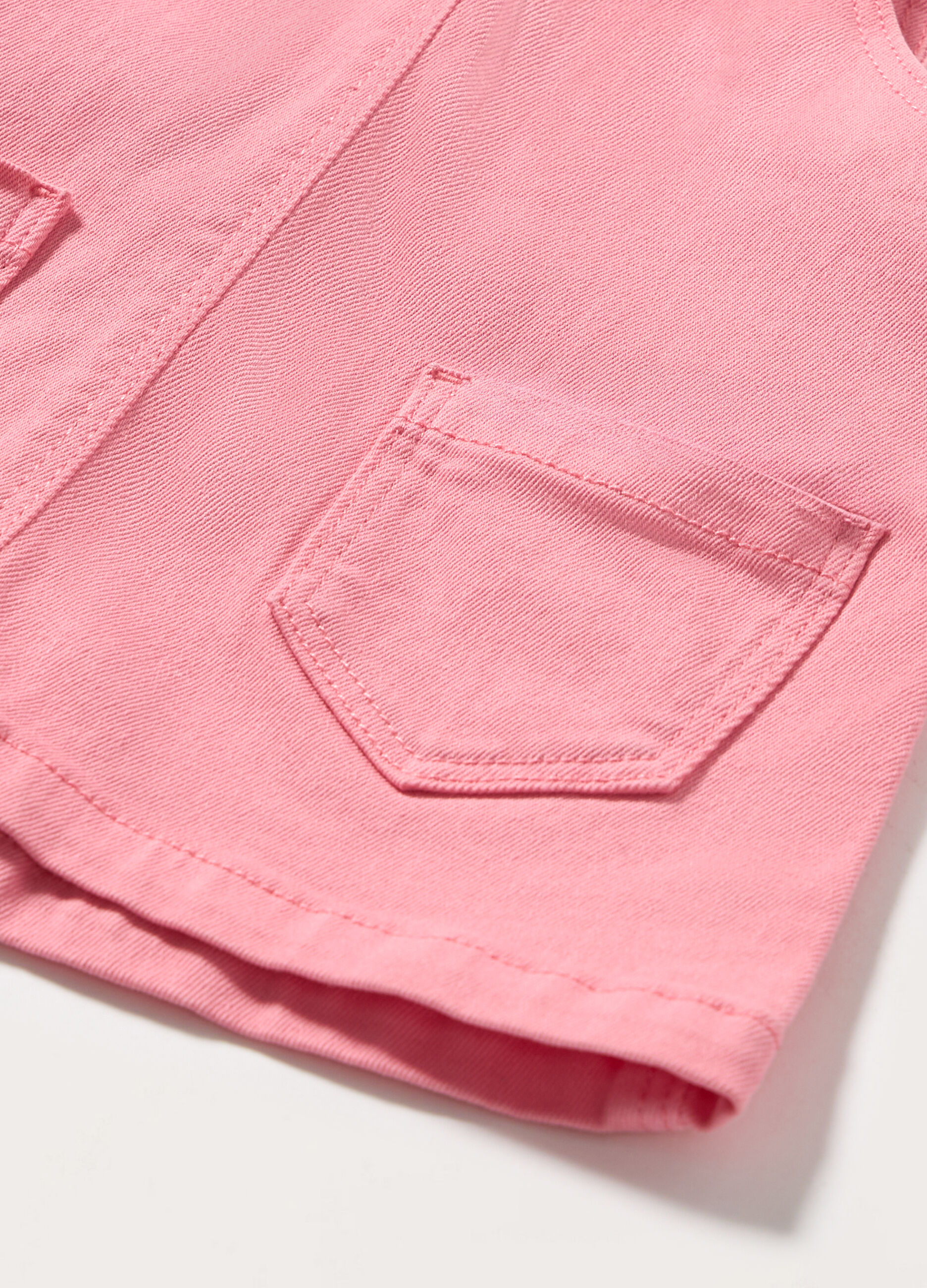 Salopette in denim di cotone stretch neonata_1