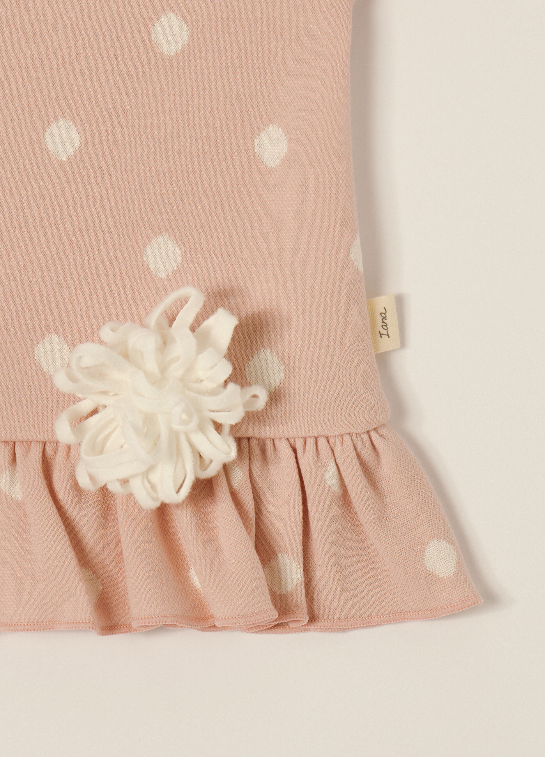 Set rosa in cotone elasticizzato per neonato_2