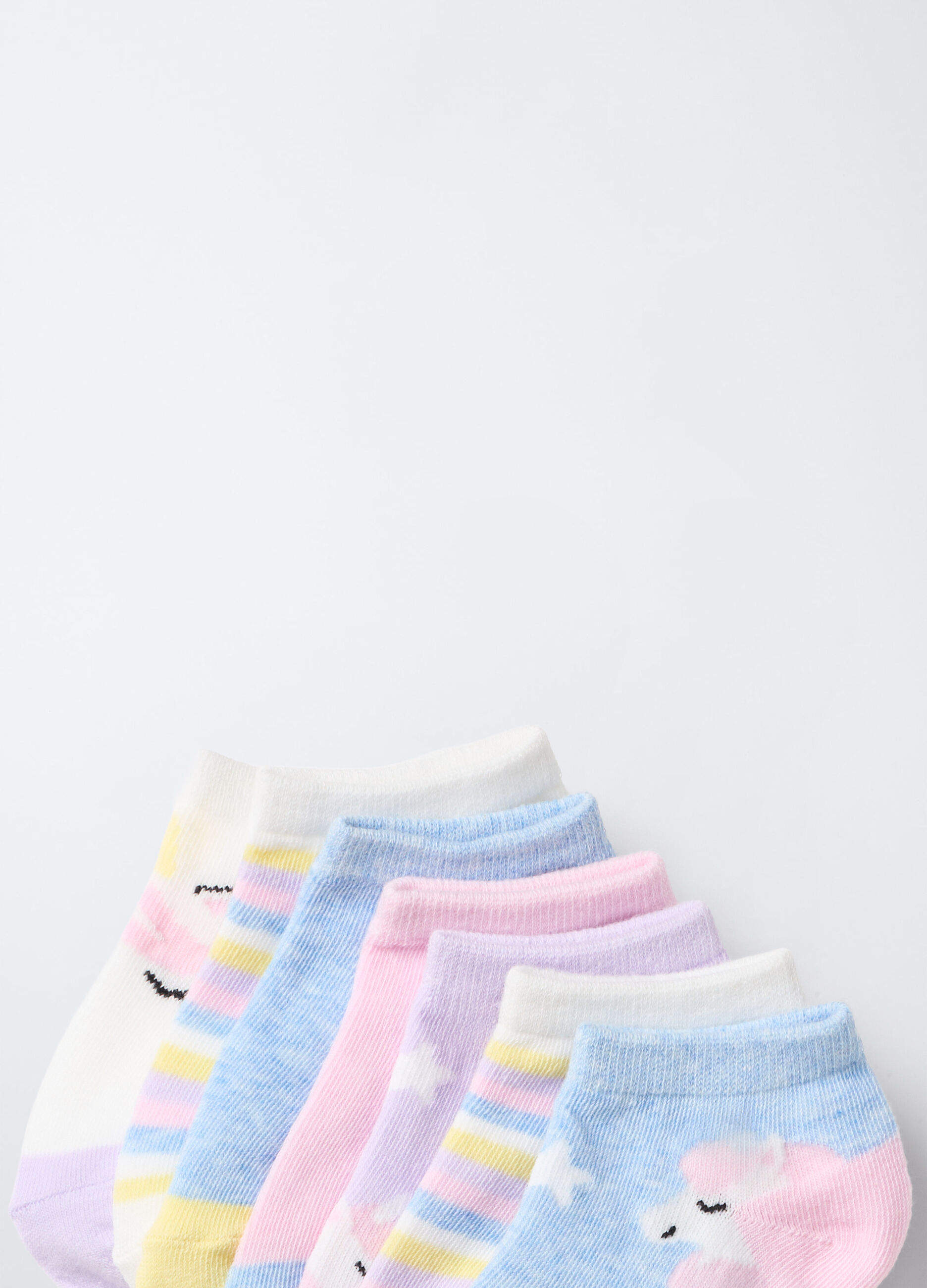 Pack 7 calze extra corte misto cotone stretch bambina_2