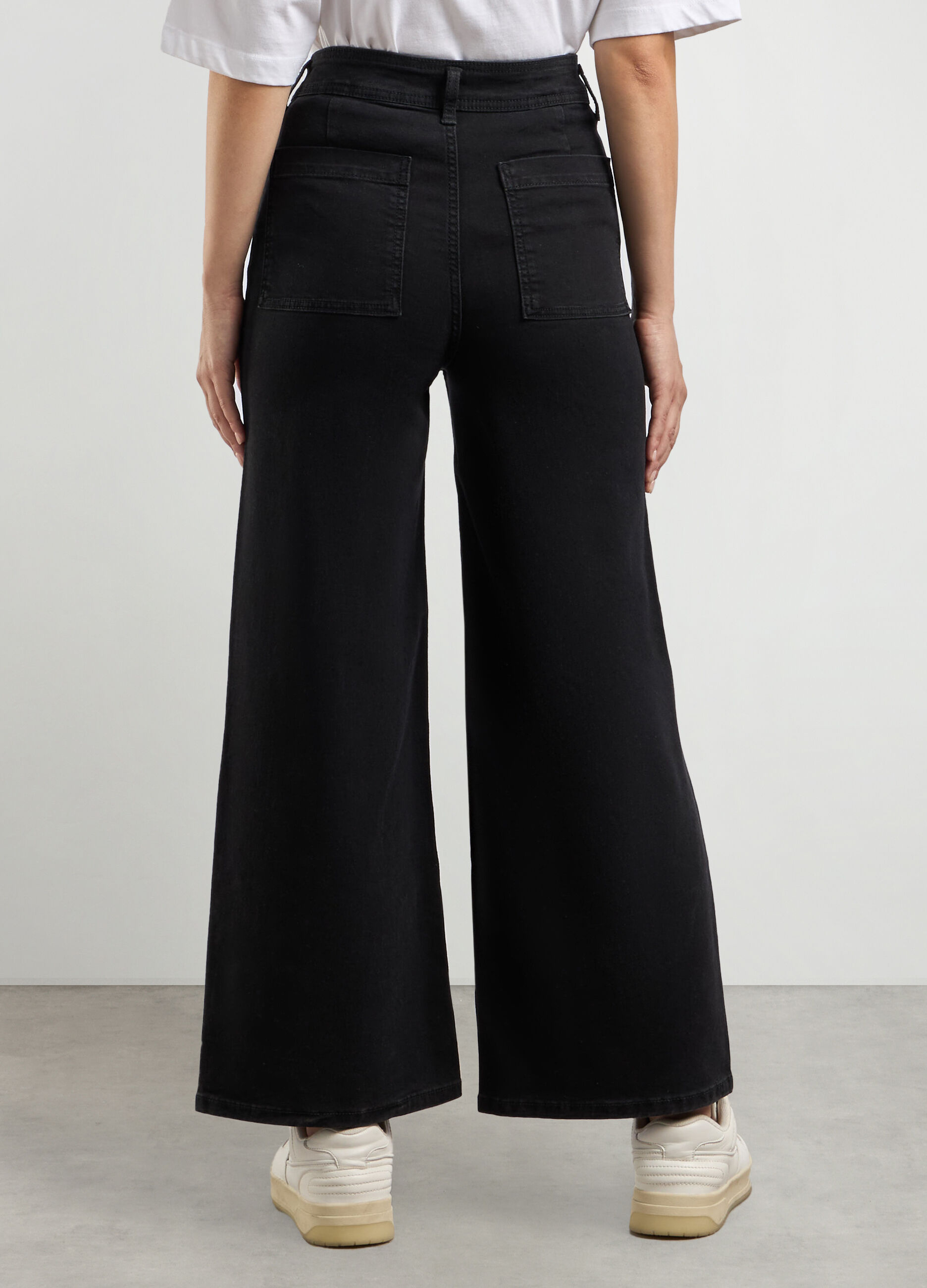Pantaloni in denim wide leg donna_1