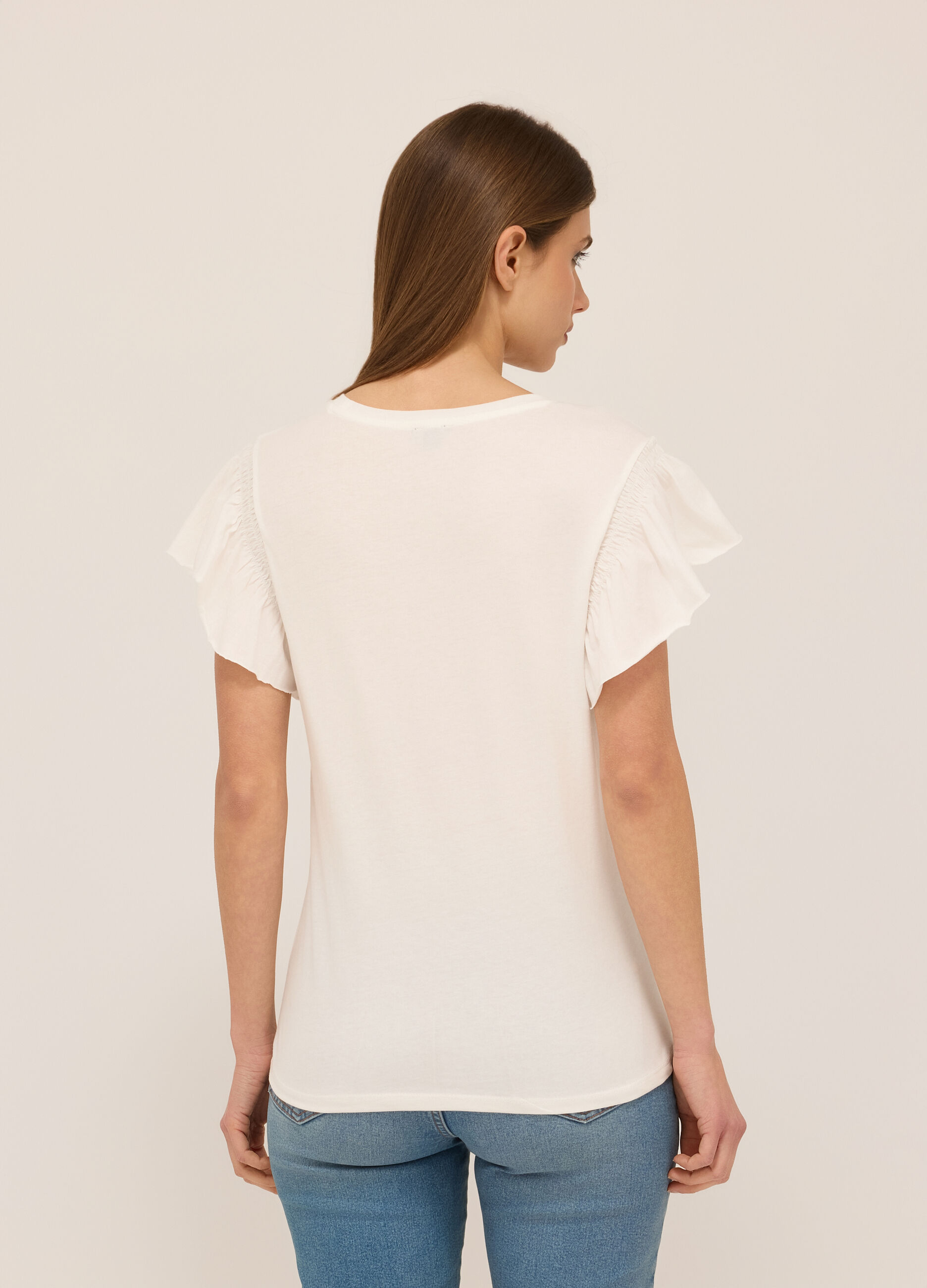 T-shirt in jersey di puro cotone donna_1