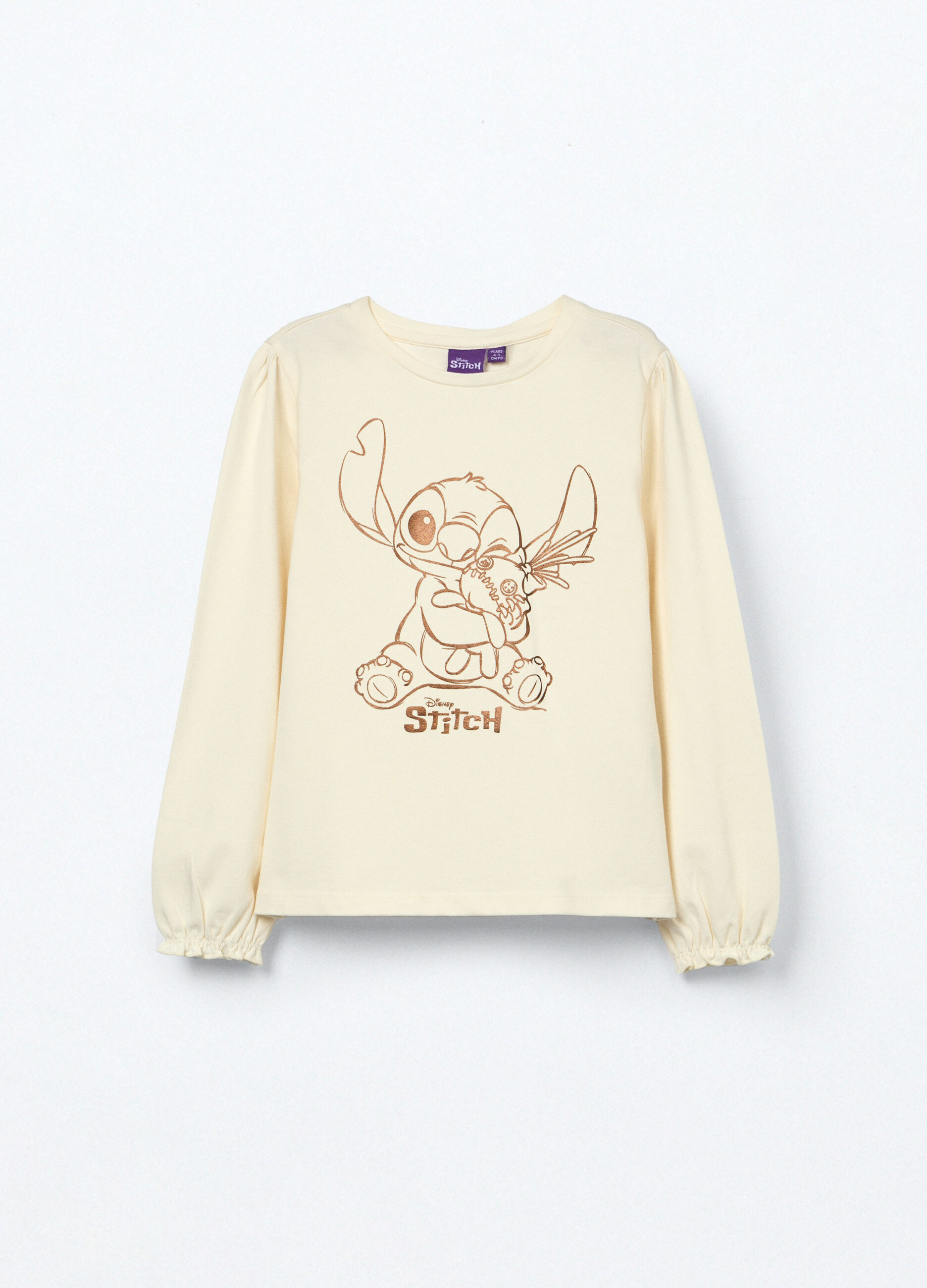 T-shirt in jersey di cotone stretch bambina_0