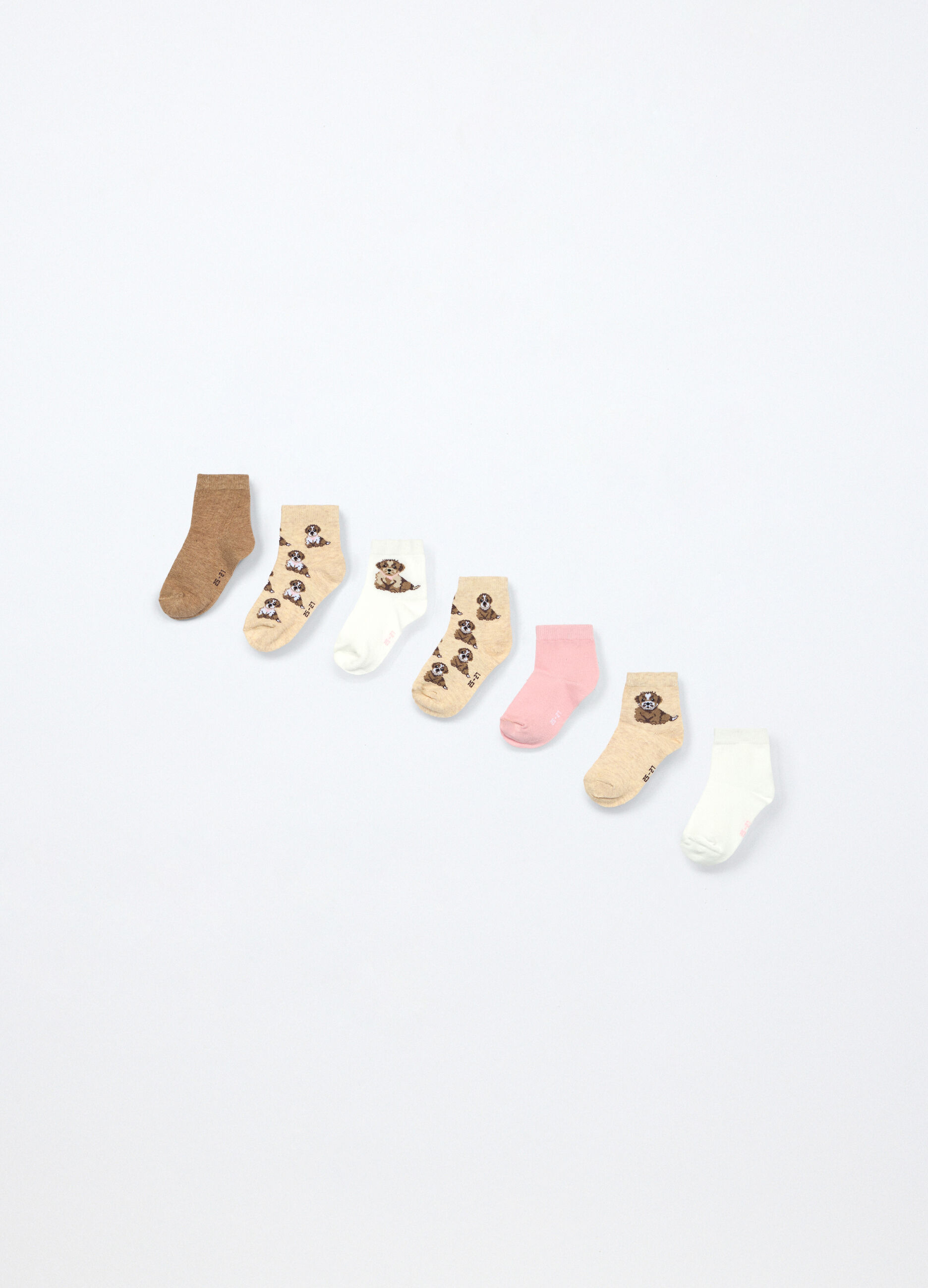 Pack 7 calze corte misto cotone bambina_1