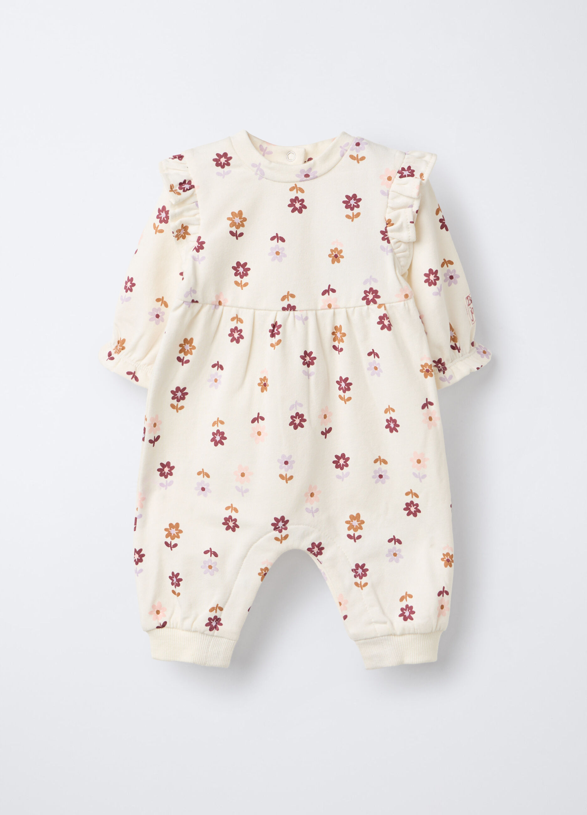 Tutina in felpa di cotone stretch donna_0