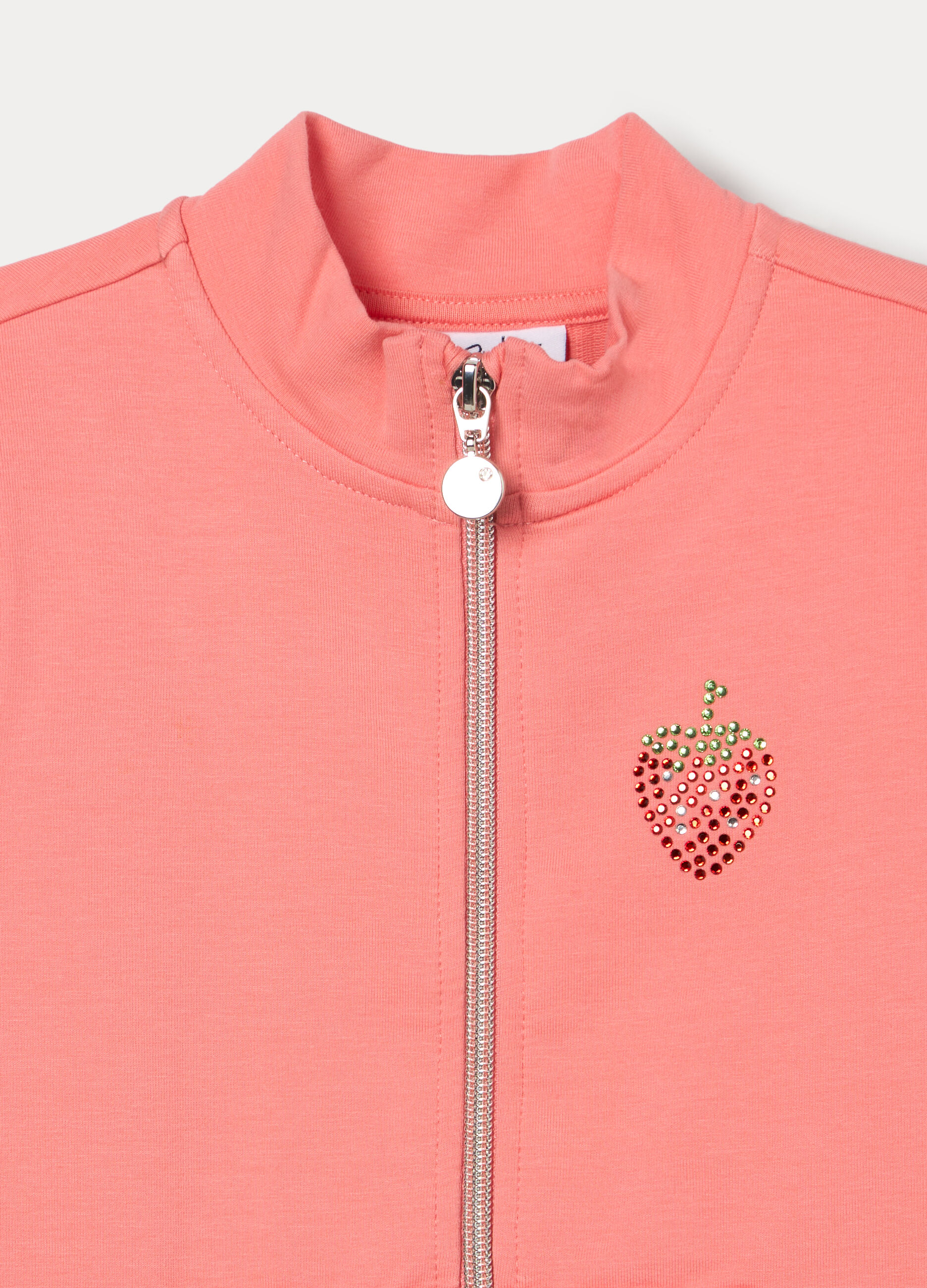 Felpa in french terry di cotone stretch bambina_2