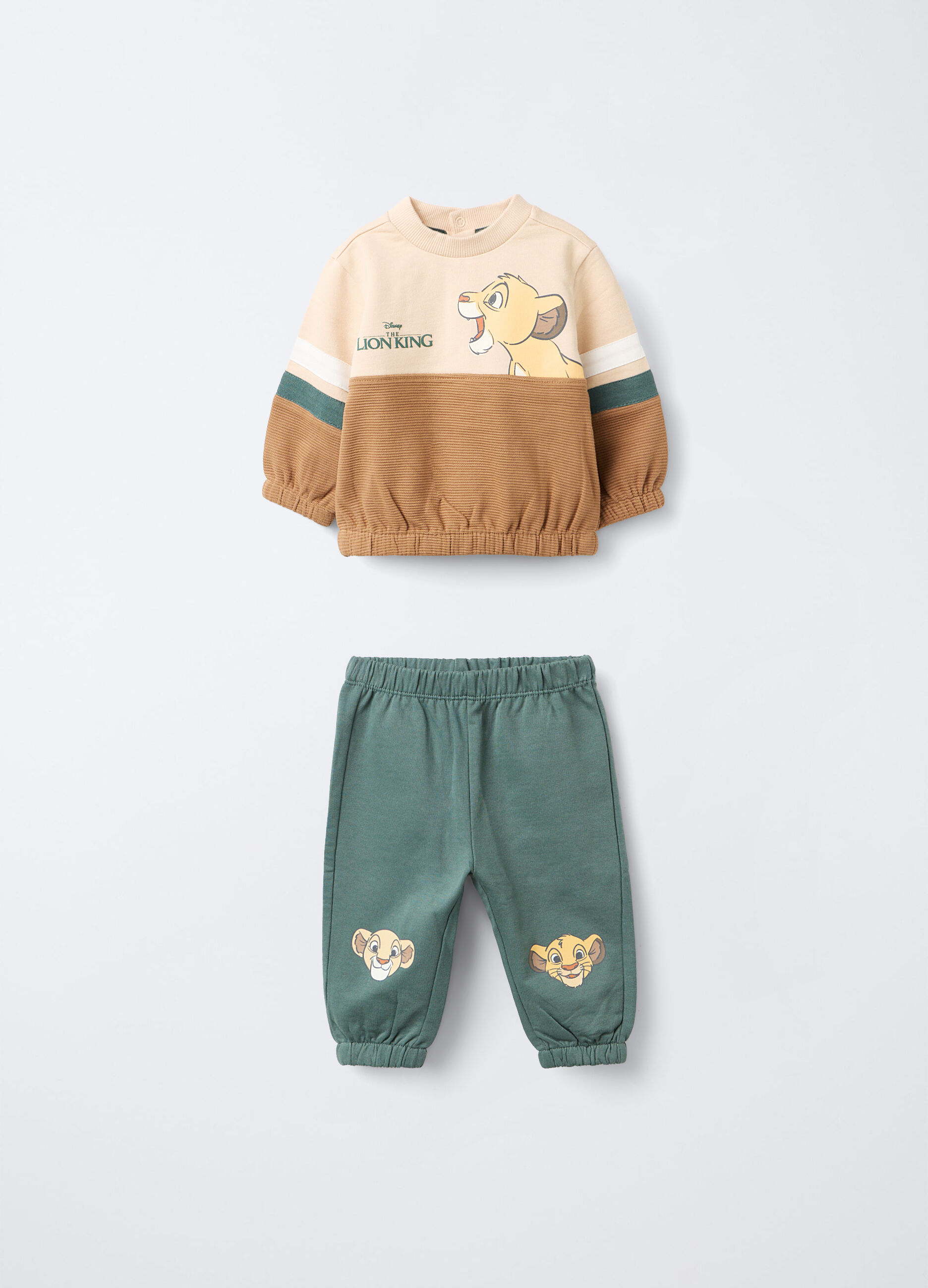 Jogging Set Disney in puro cotone garzato neonato_0