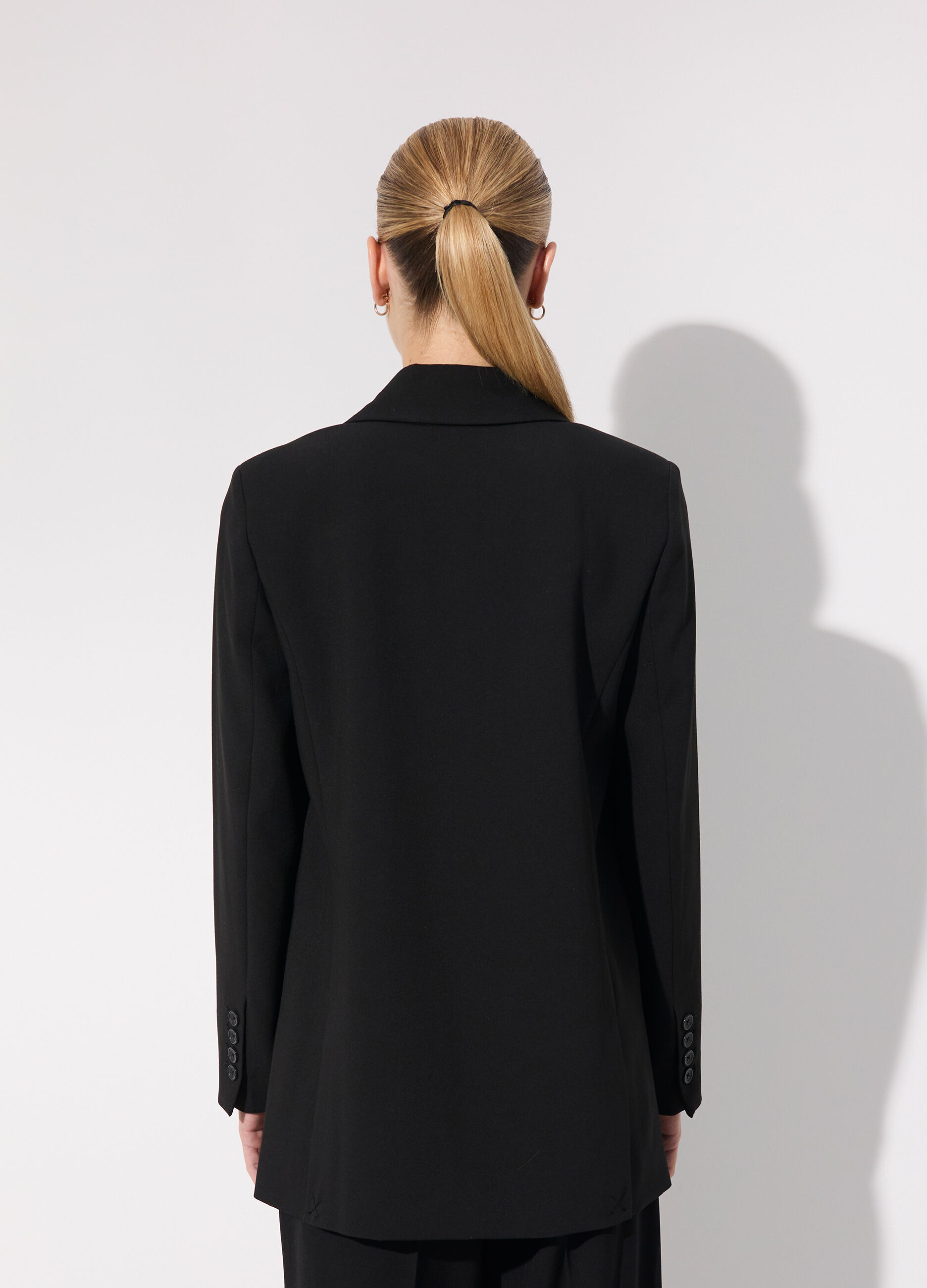 Blazer monopetto in misto viscosa donna_2