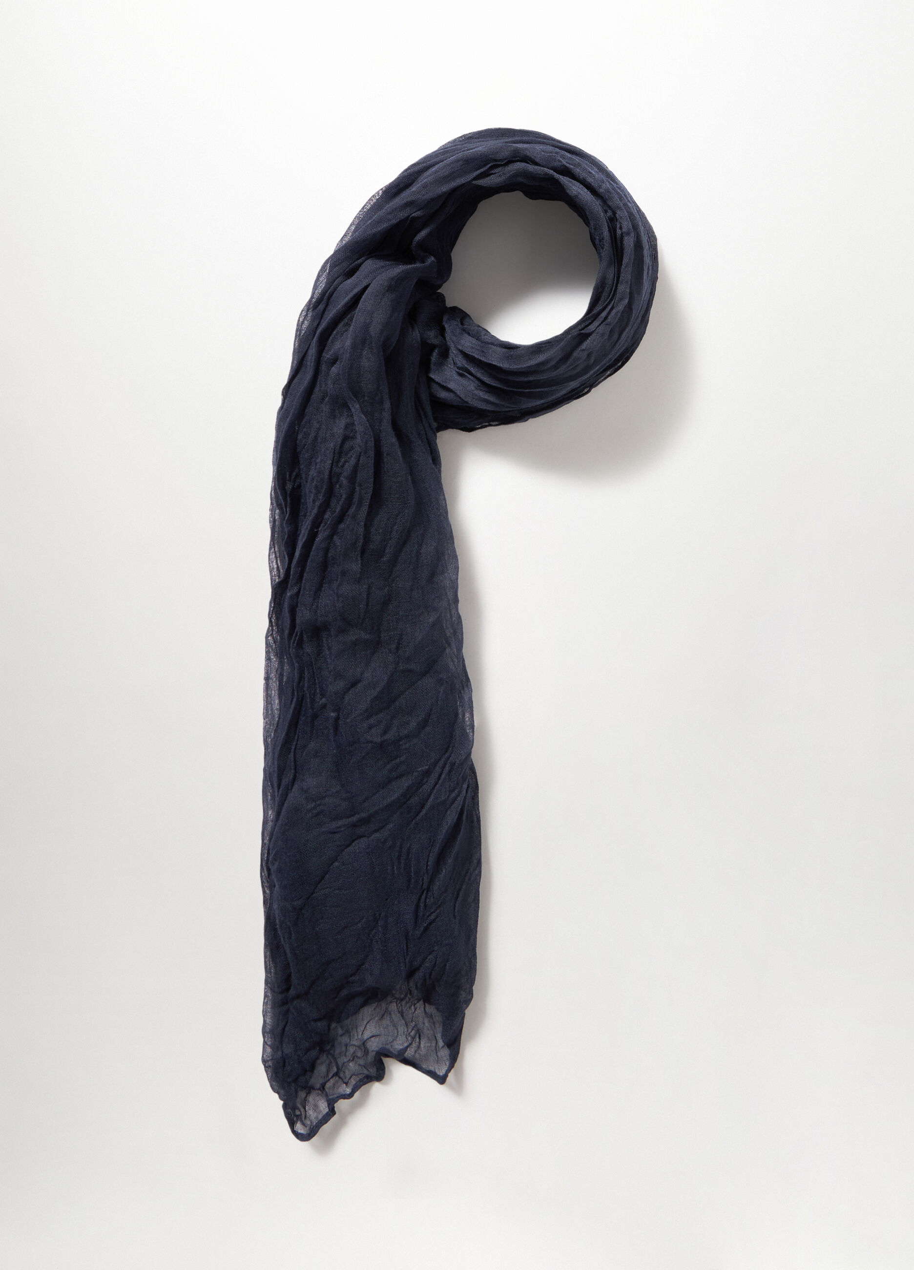 Foulard crinkle tinta unita donna