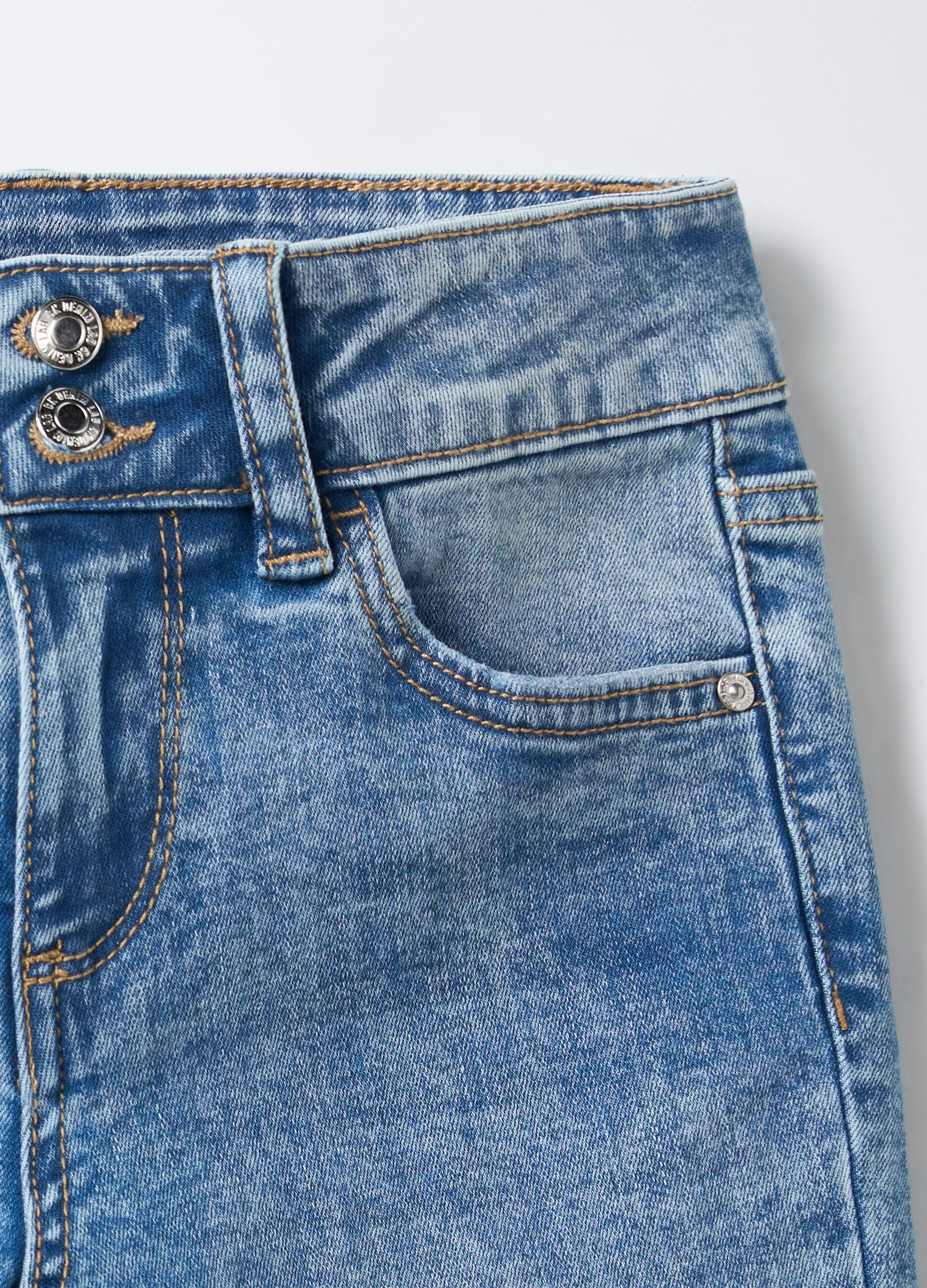 Pantaloni in denim di cotone stretch Flare Fit ragazza_2