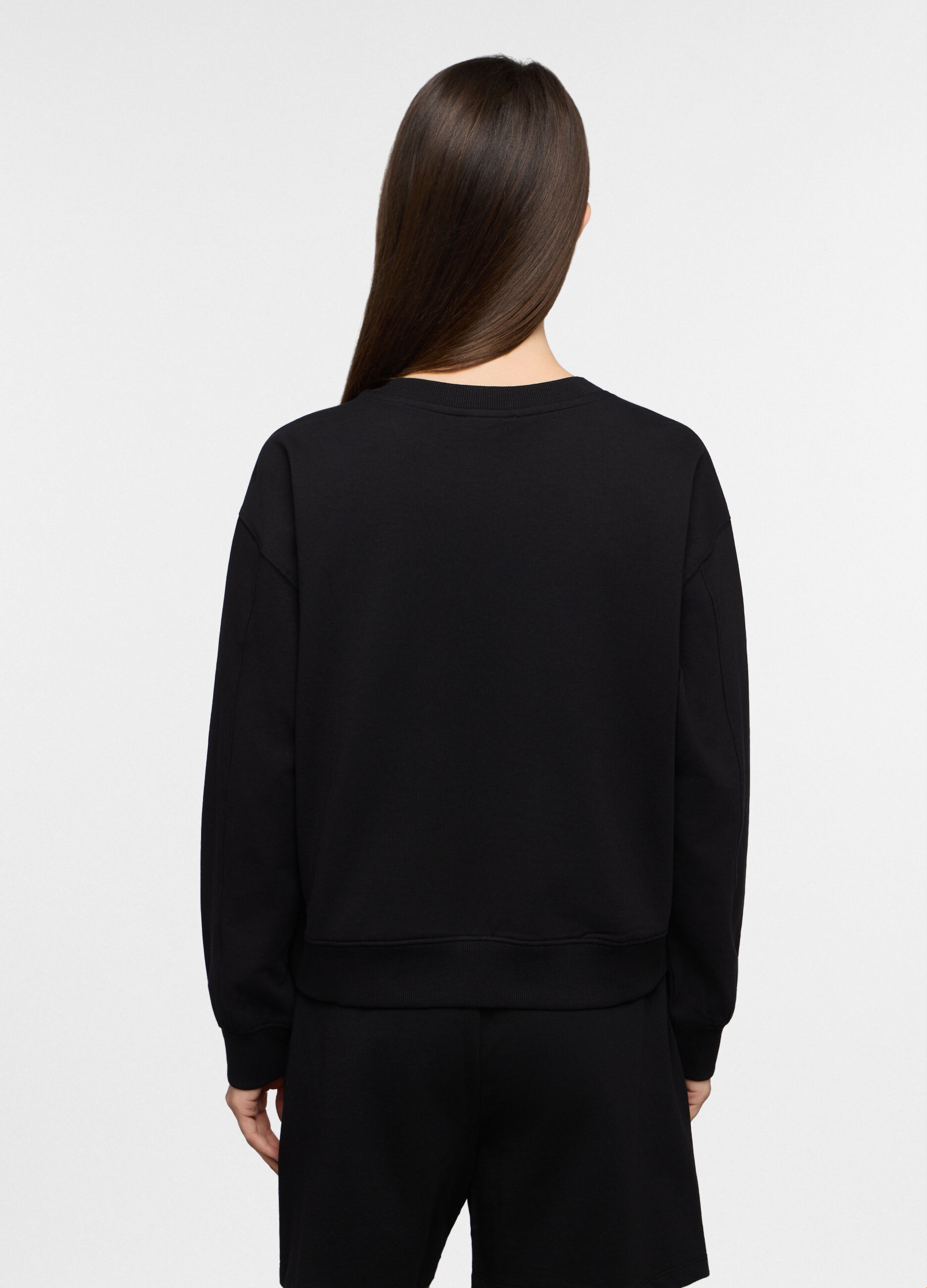 Felpa girocollo stretch donna