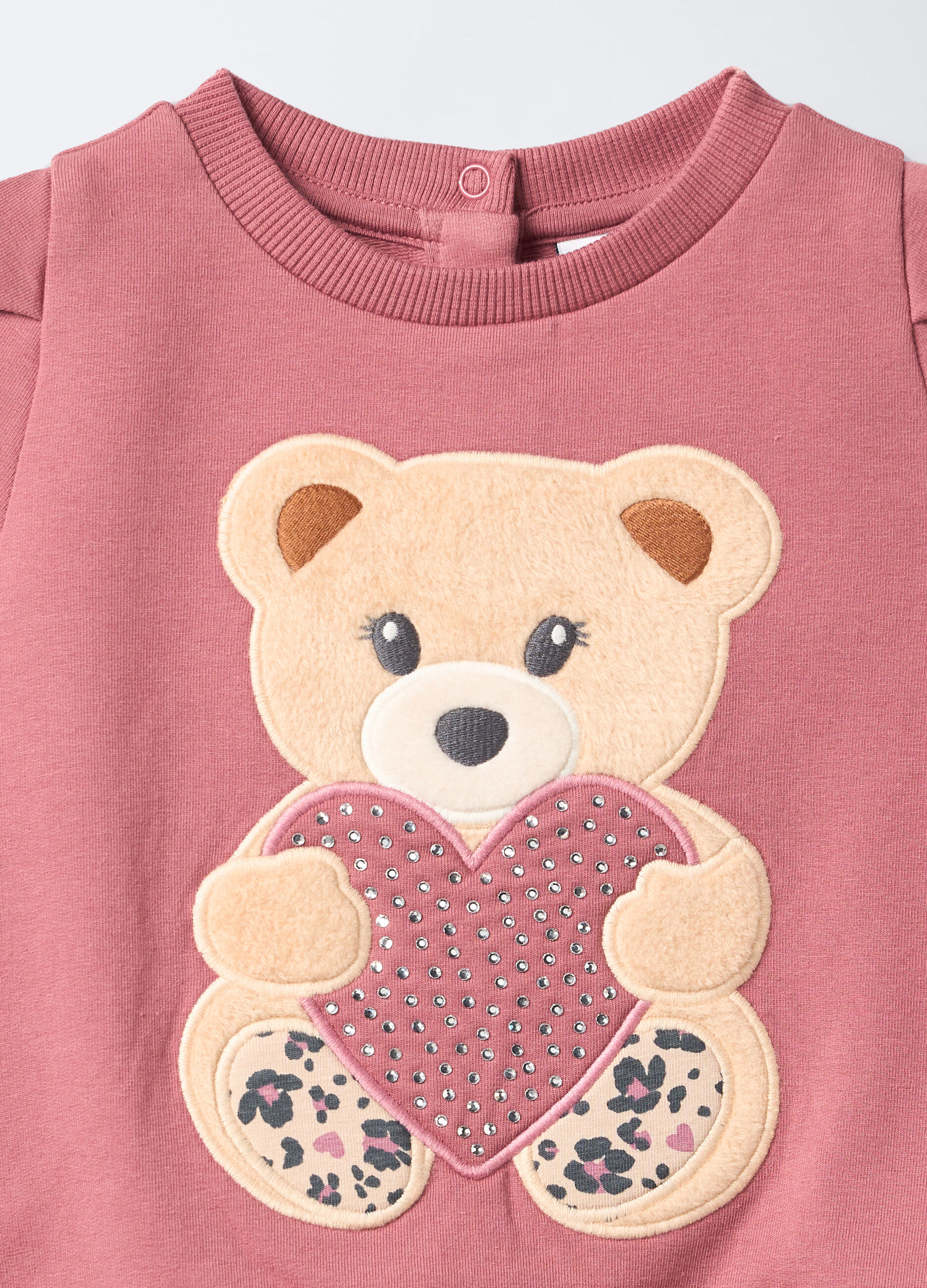 Jogging set in cotone garzato stretch bimba_2