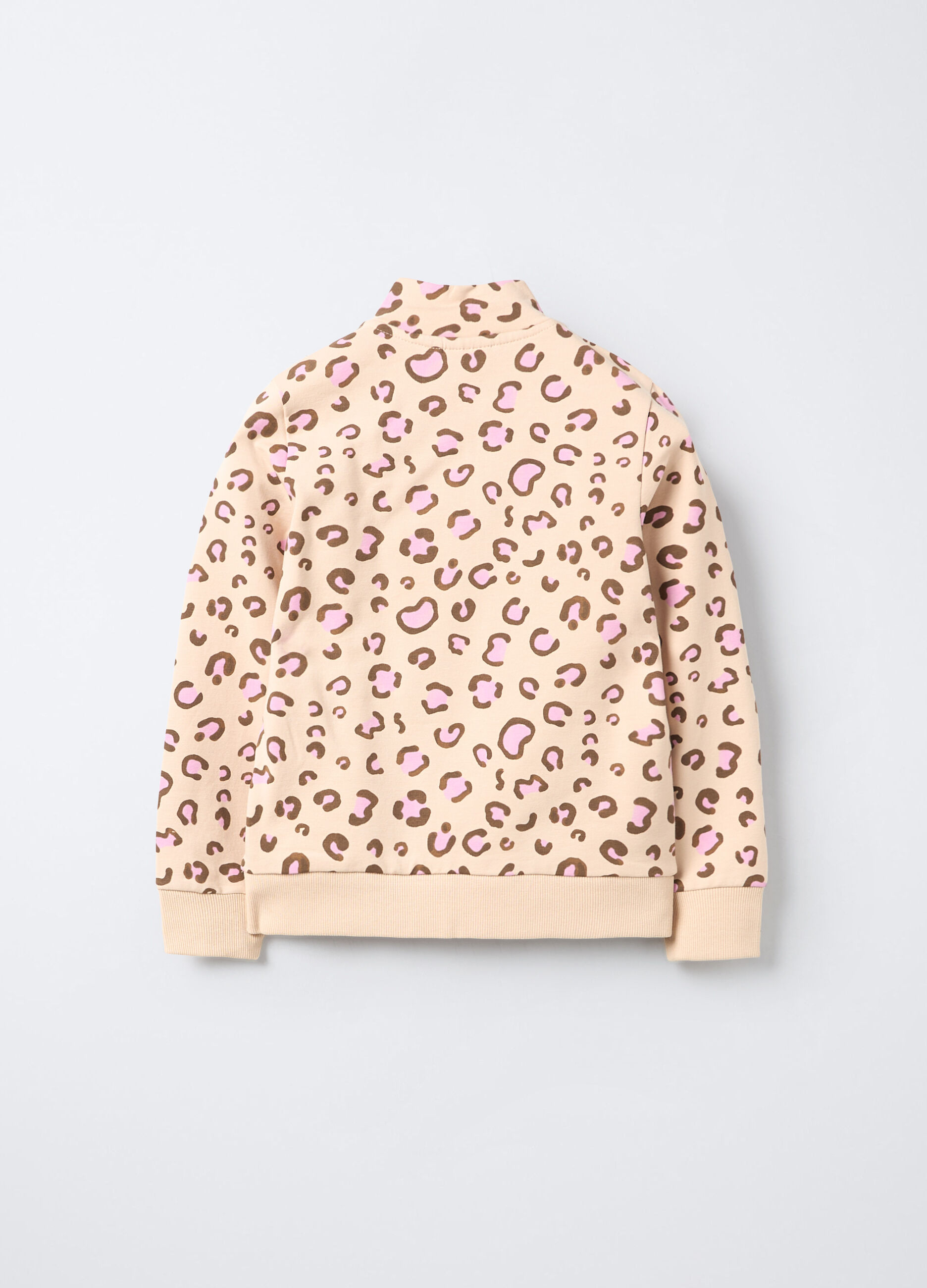 Felpa in cotone garzato stretch bambina_1