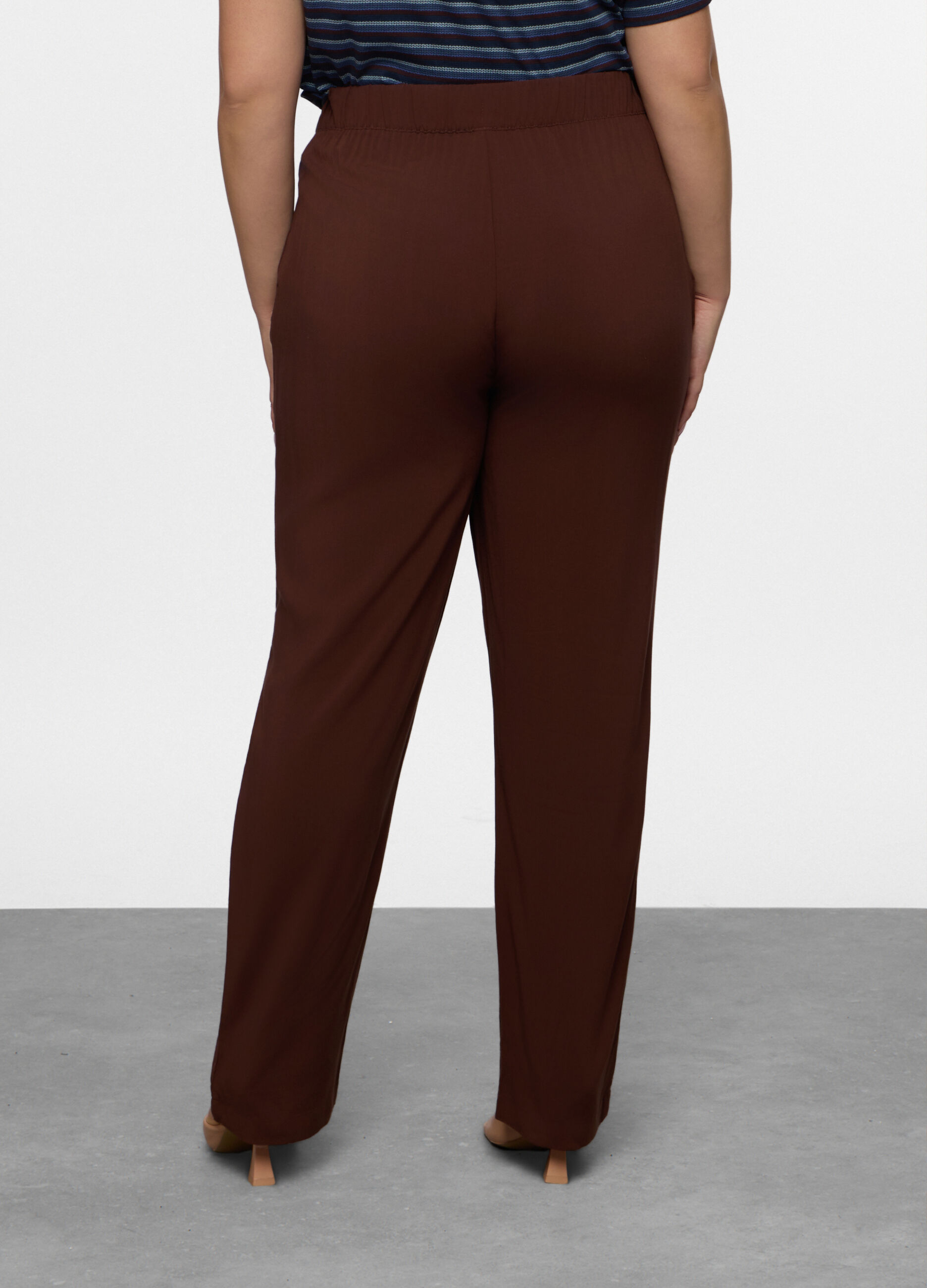 Pantaloni Fit regular in pura viscosa donna curvy_1