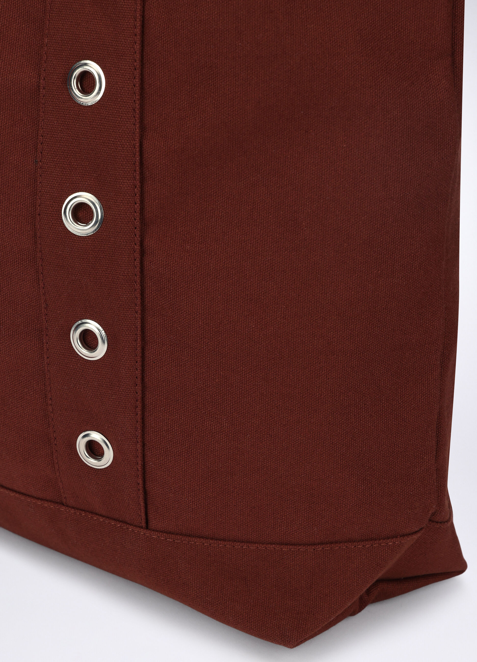 Borsa mare in puro cotone borchiata donna_2