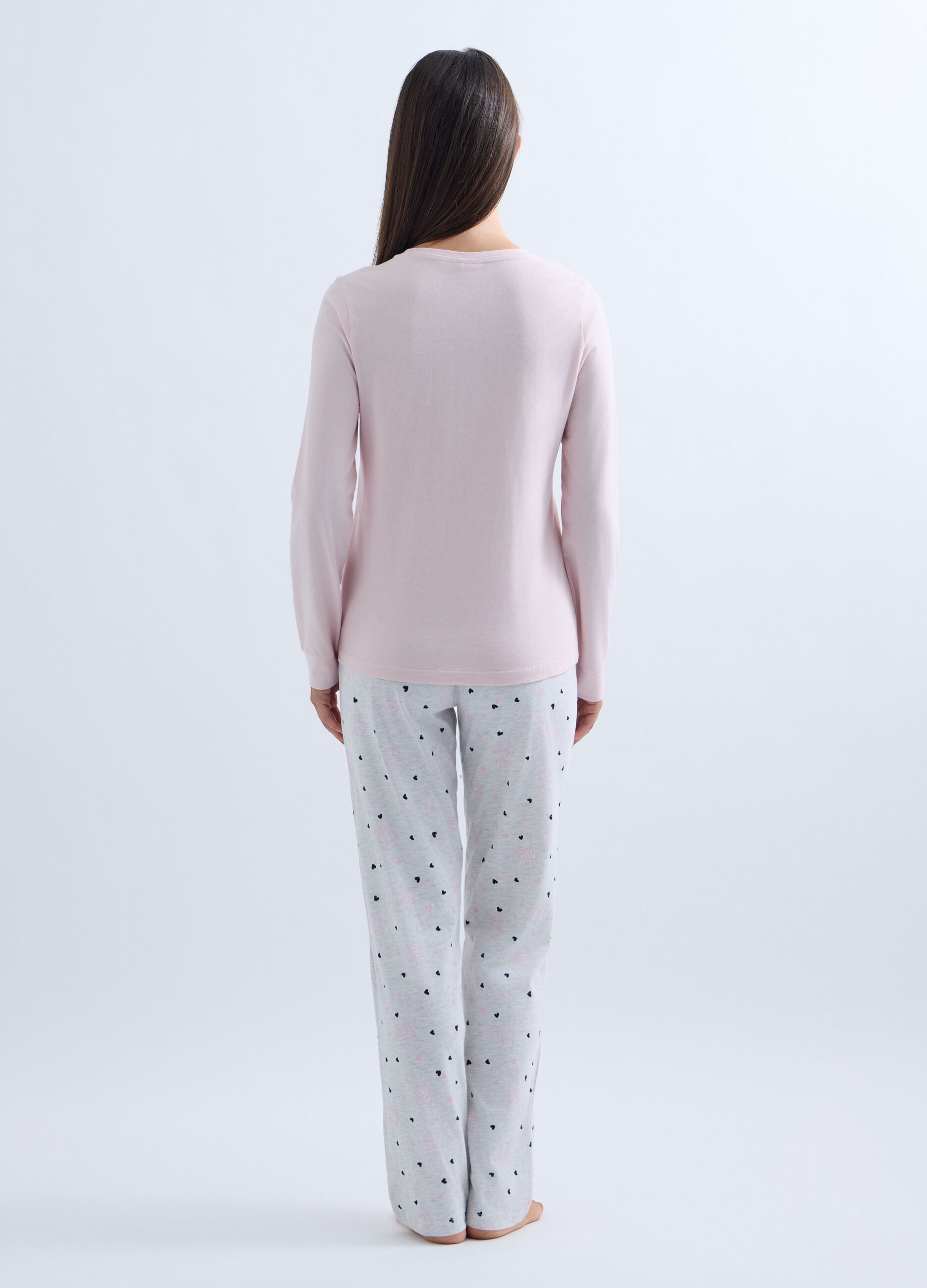 Set pigiama in jersey di puro cotone donna_1