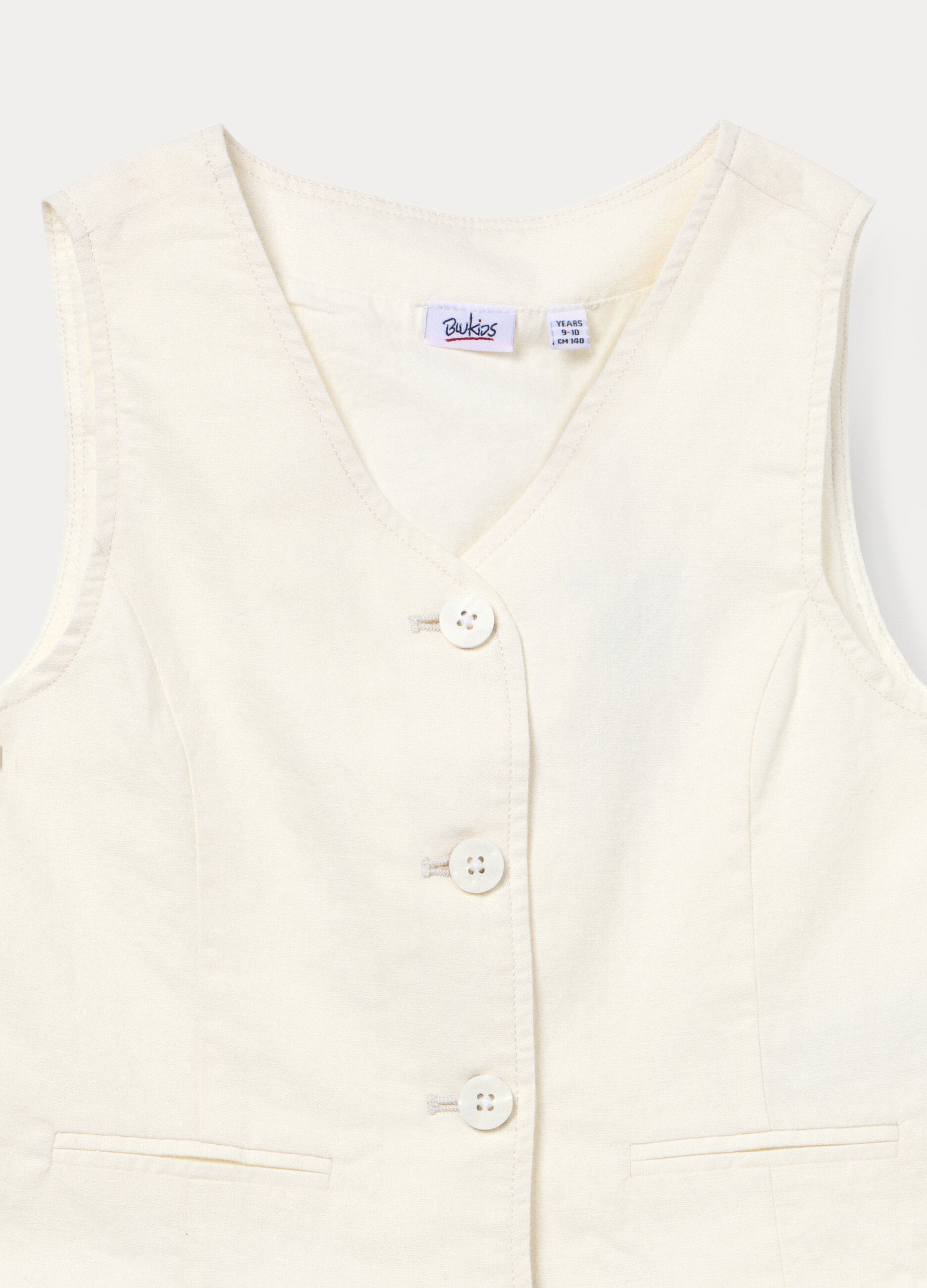 Gilet misto lino ragazza_2