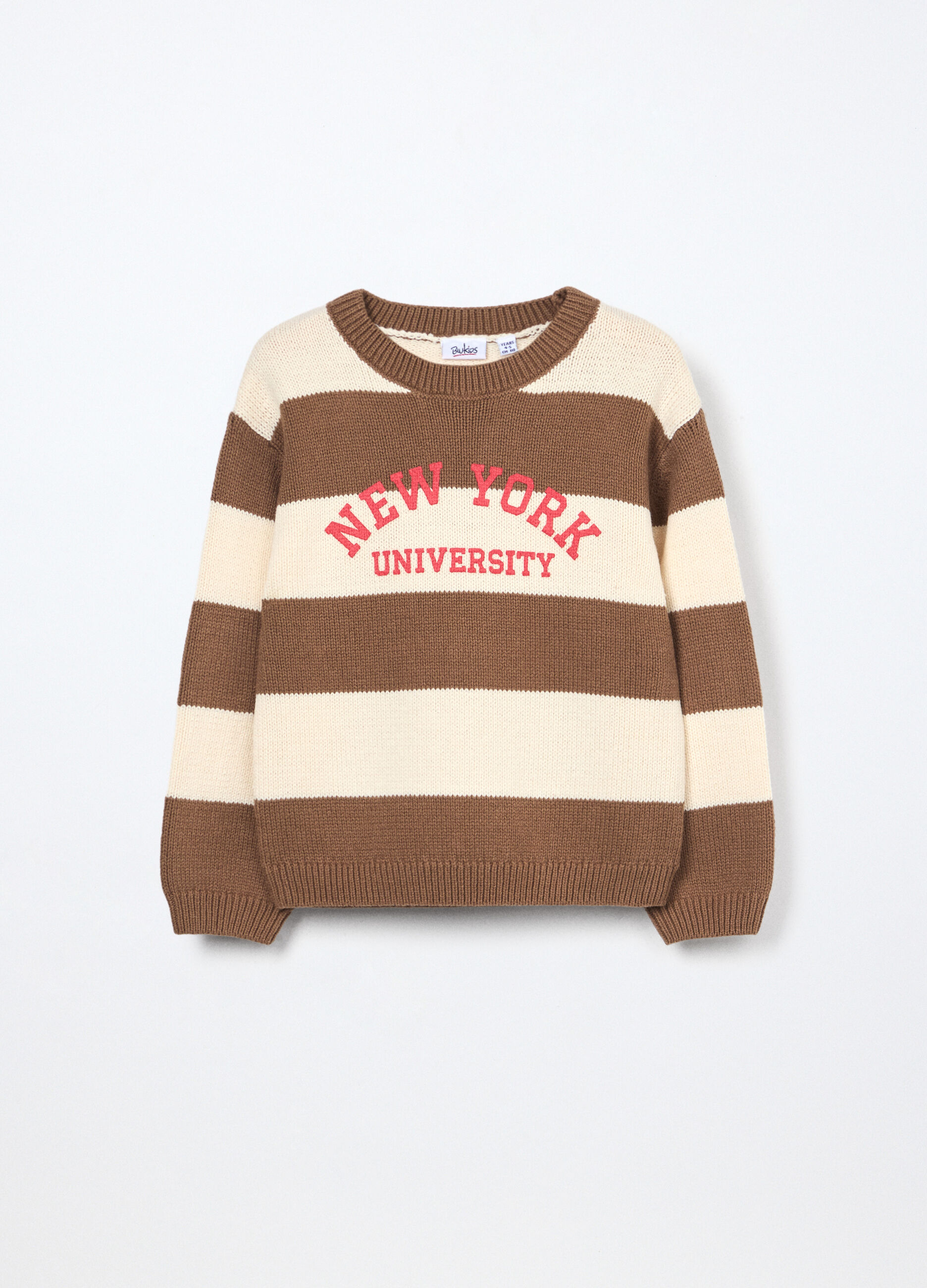 Tricot misto cotone a righe bambino_0