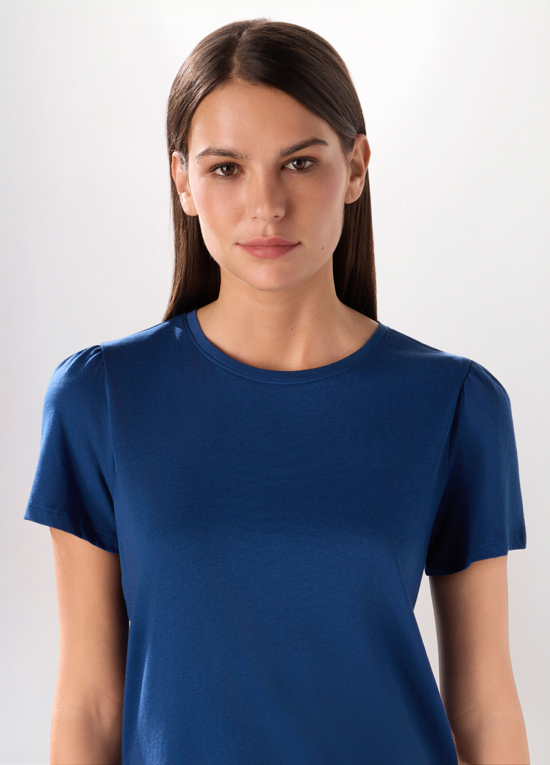 T-shirt in jersey di puro cotone donna_2