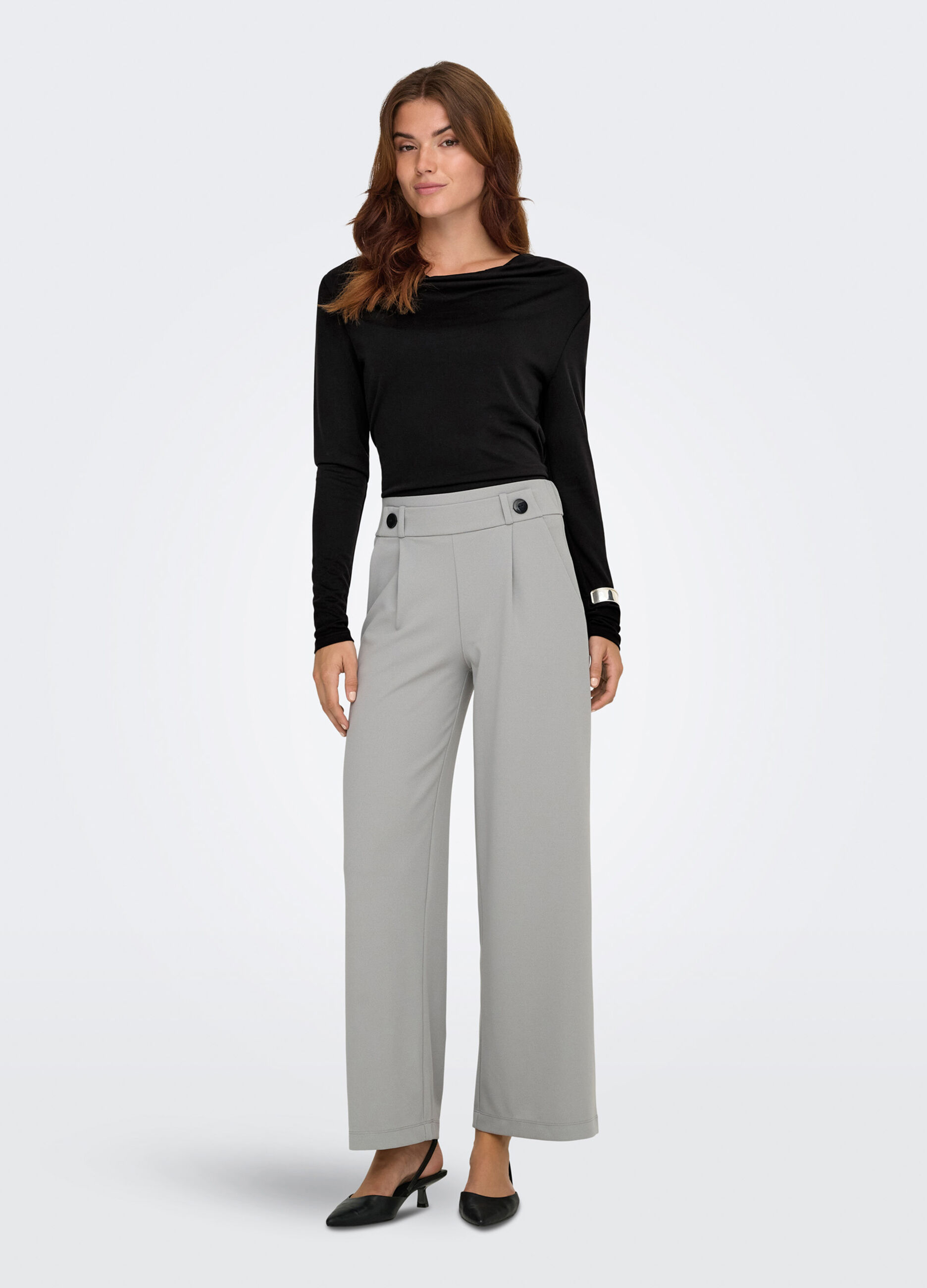 T-shirt con scollo drappeggiato donna_2