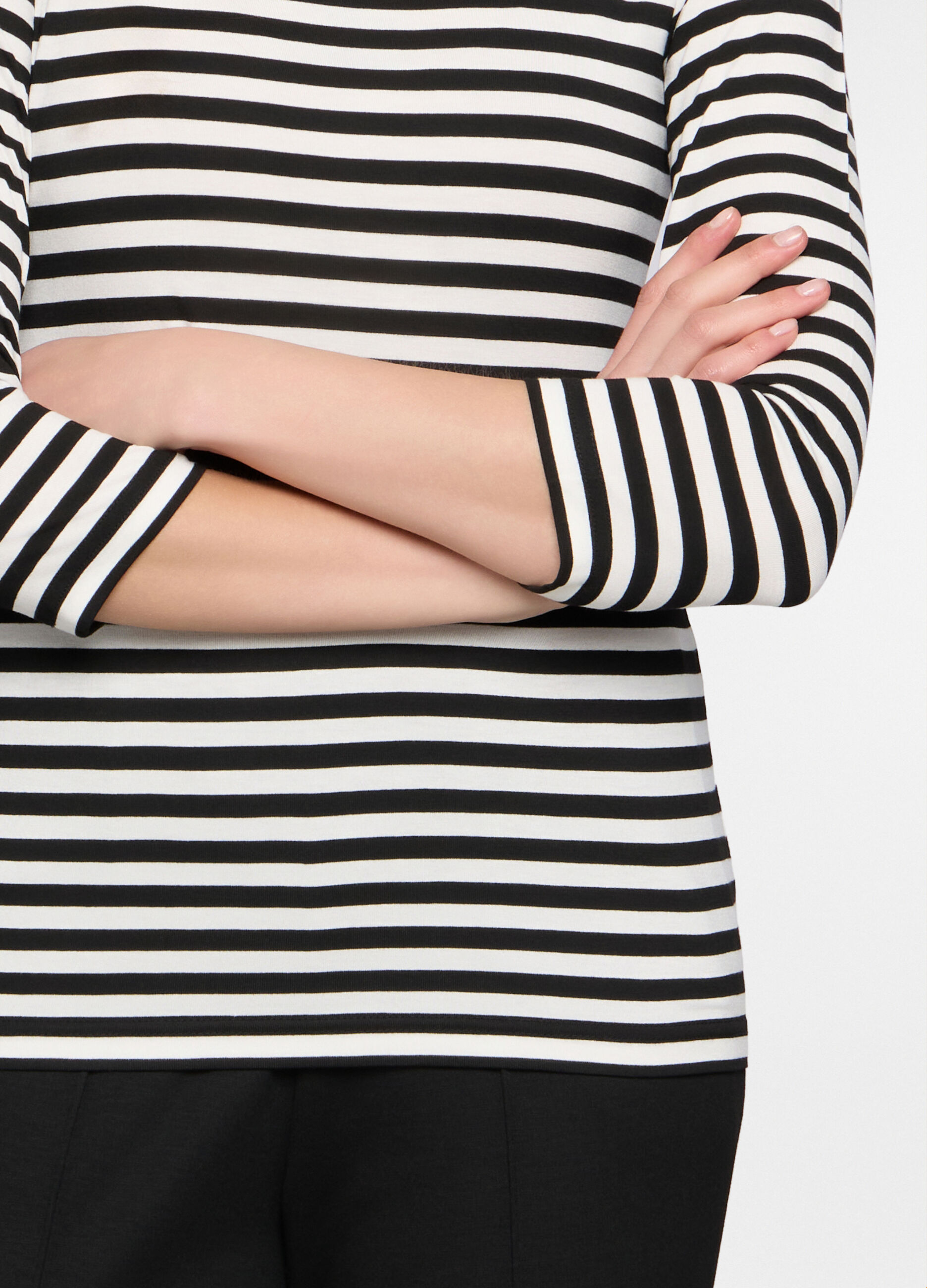 T-shirt girocollo in jersey stretch donna_2