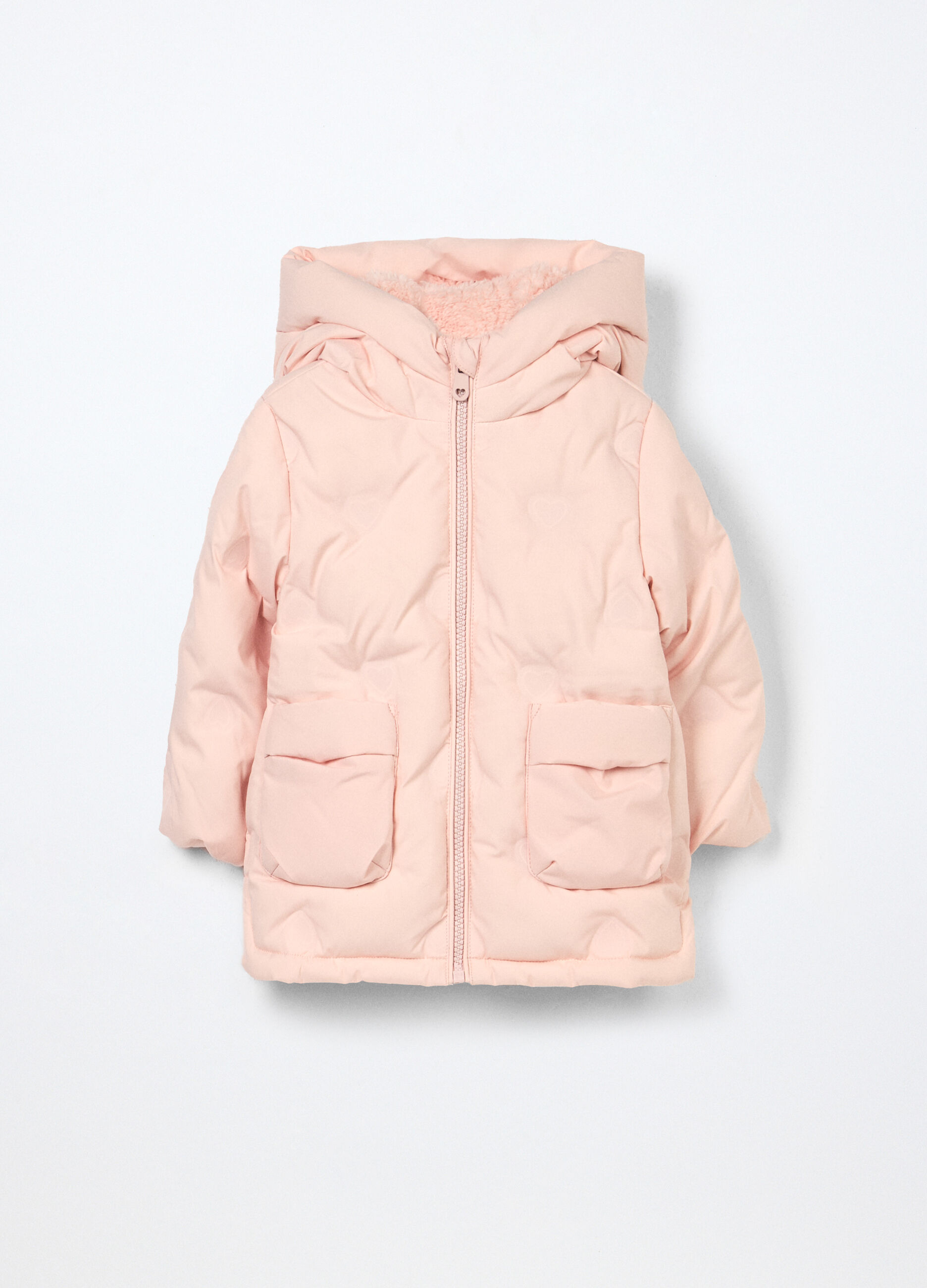 Giubbino imbottito con cappuccio neonata_0
