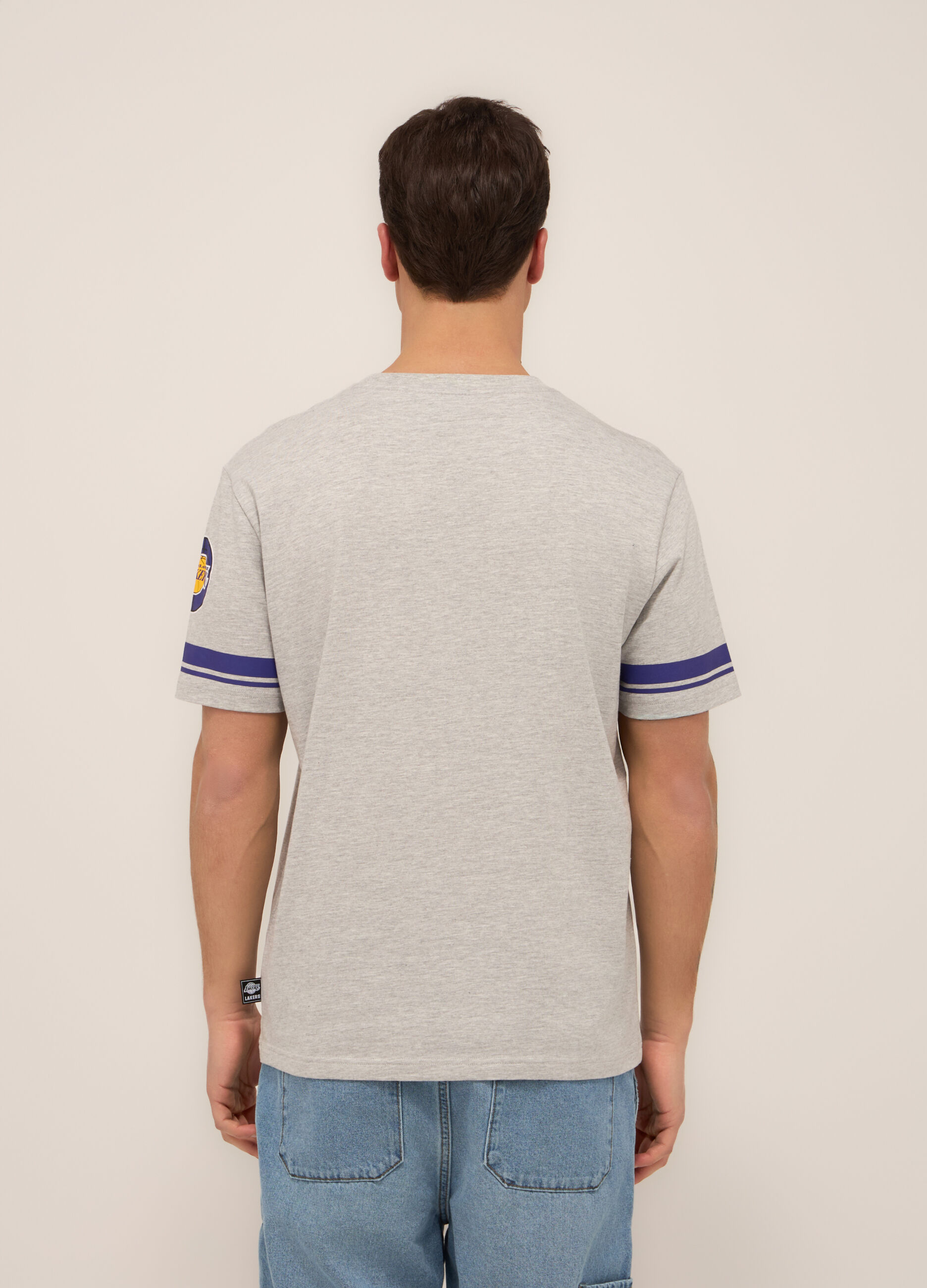 T-shirt basketball in jersey misto cotone uomo_1