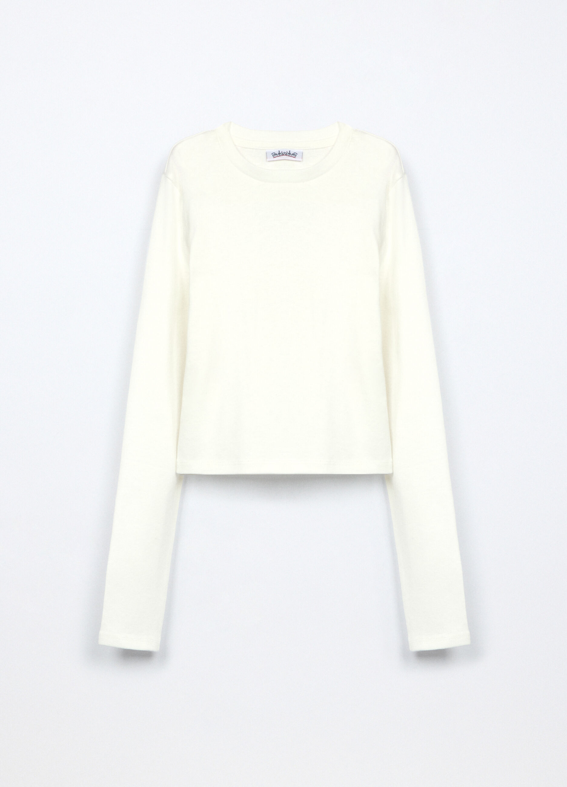T-shirt in costina di puro cotone ragazza_0