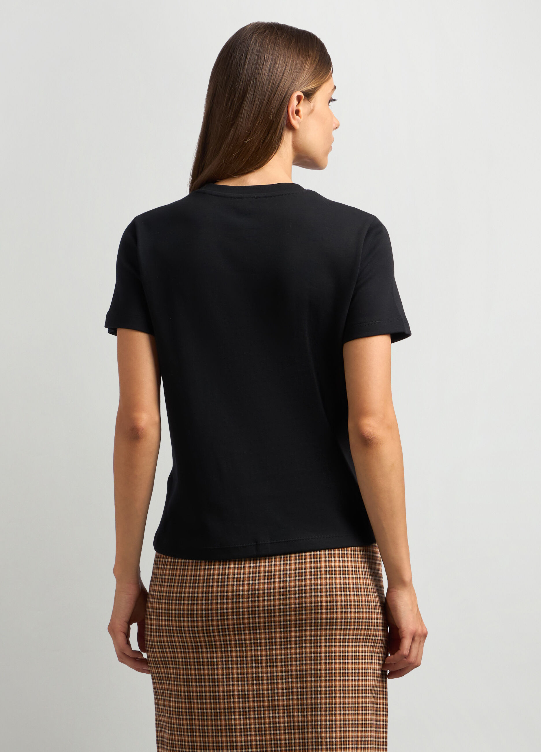 T-shirt in interlock di puro cotone donna_1