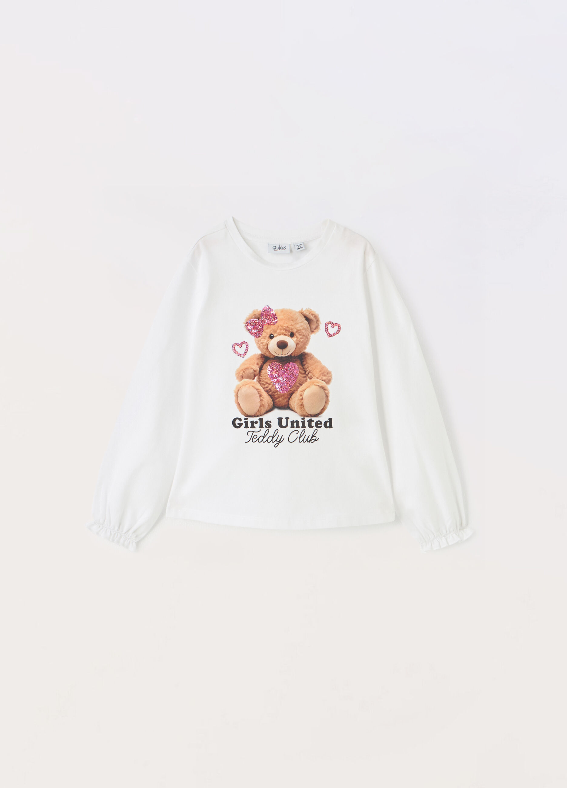 T-shirt in jersey di cotone stretch bambina_0