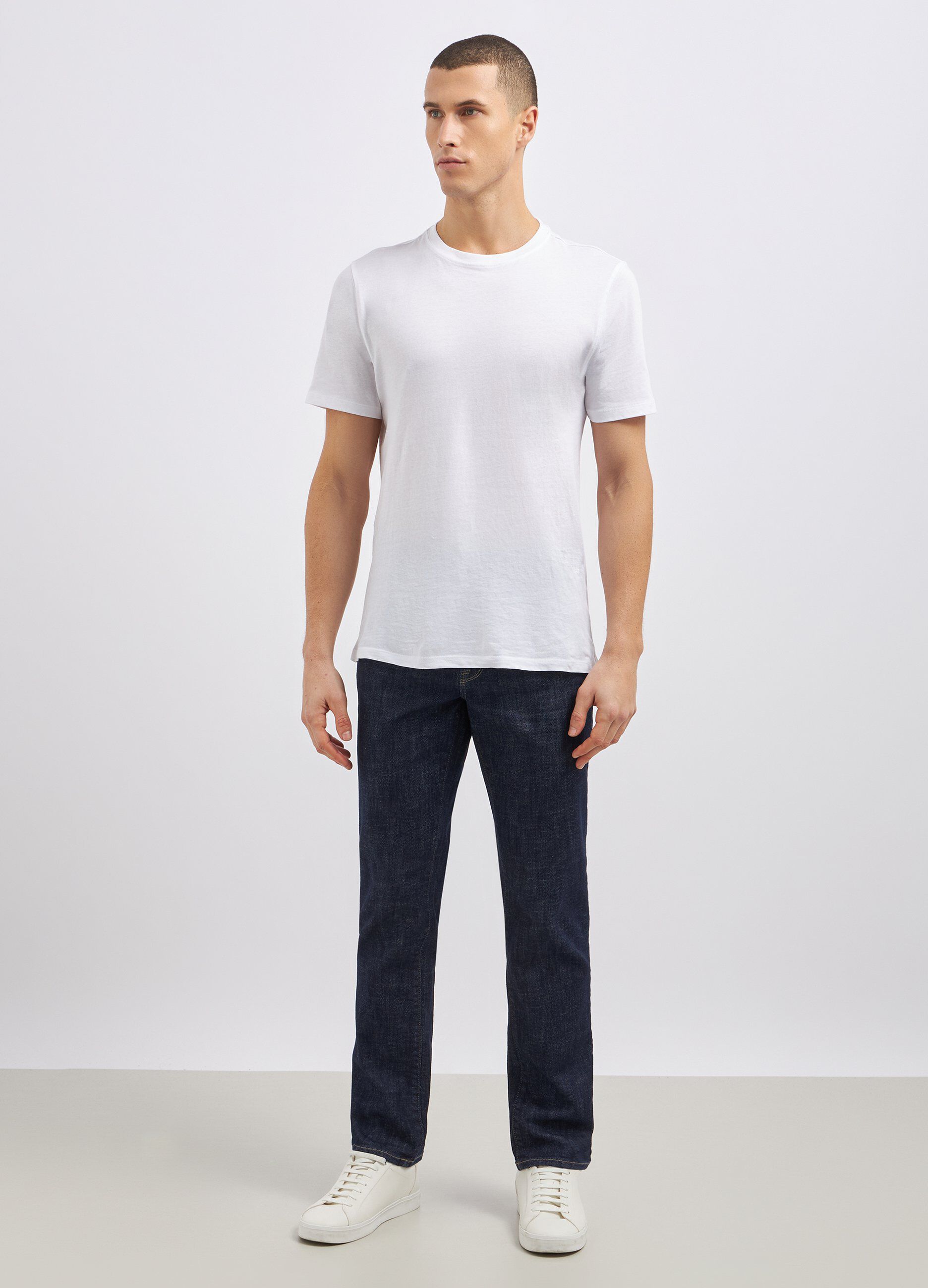 Pantaloni regular fit in denim uomo_0