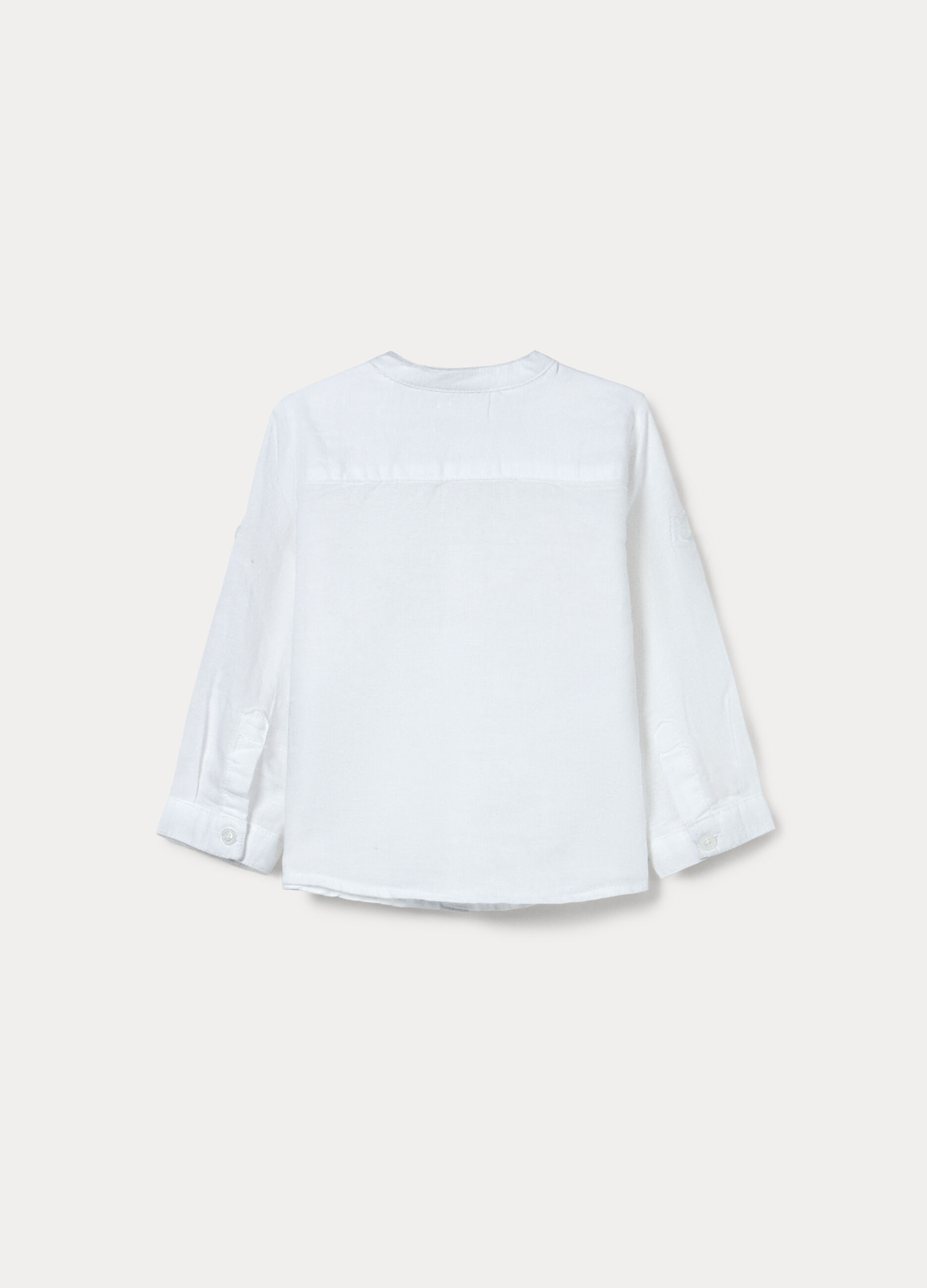 Camicia regular fit misto lino bimbo_1