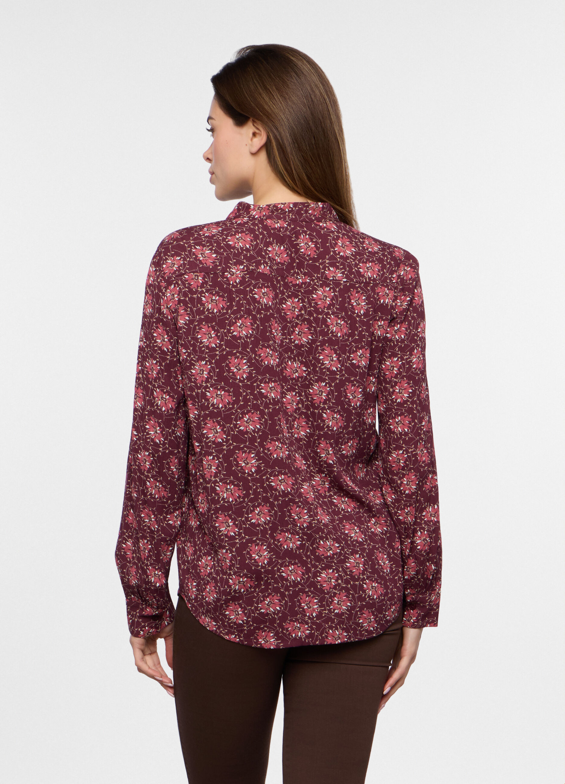 Blusa in pura viscosa crepe donna_1