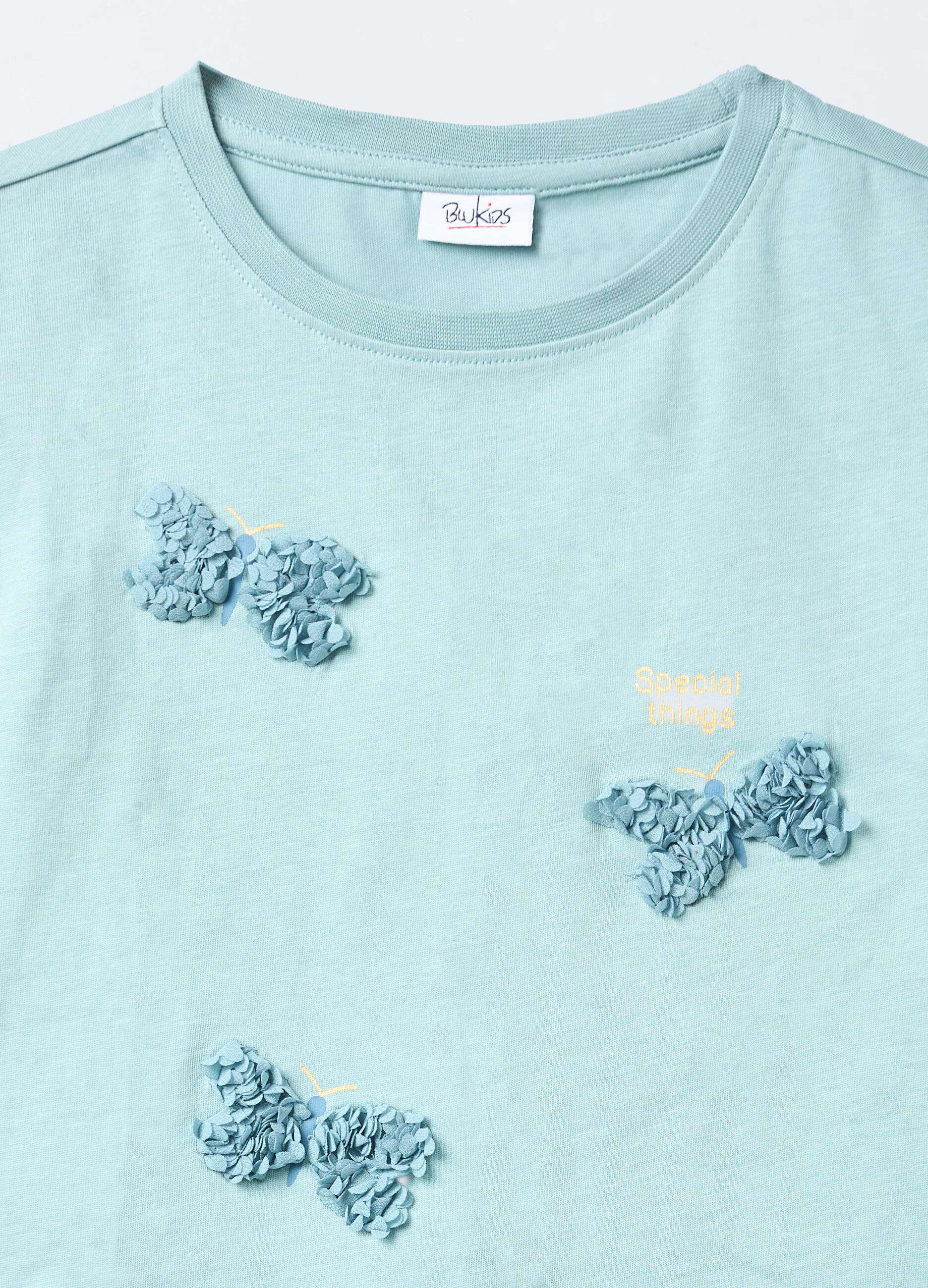 T-shirt in jersey di cotone stretch Box Fit bambina_2