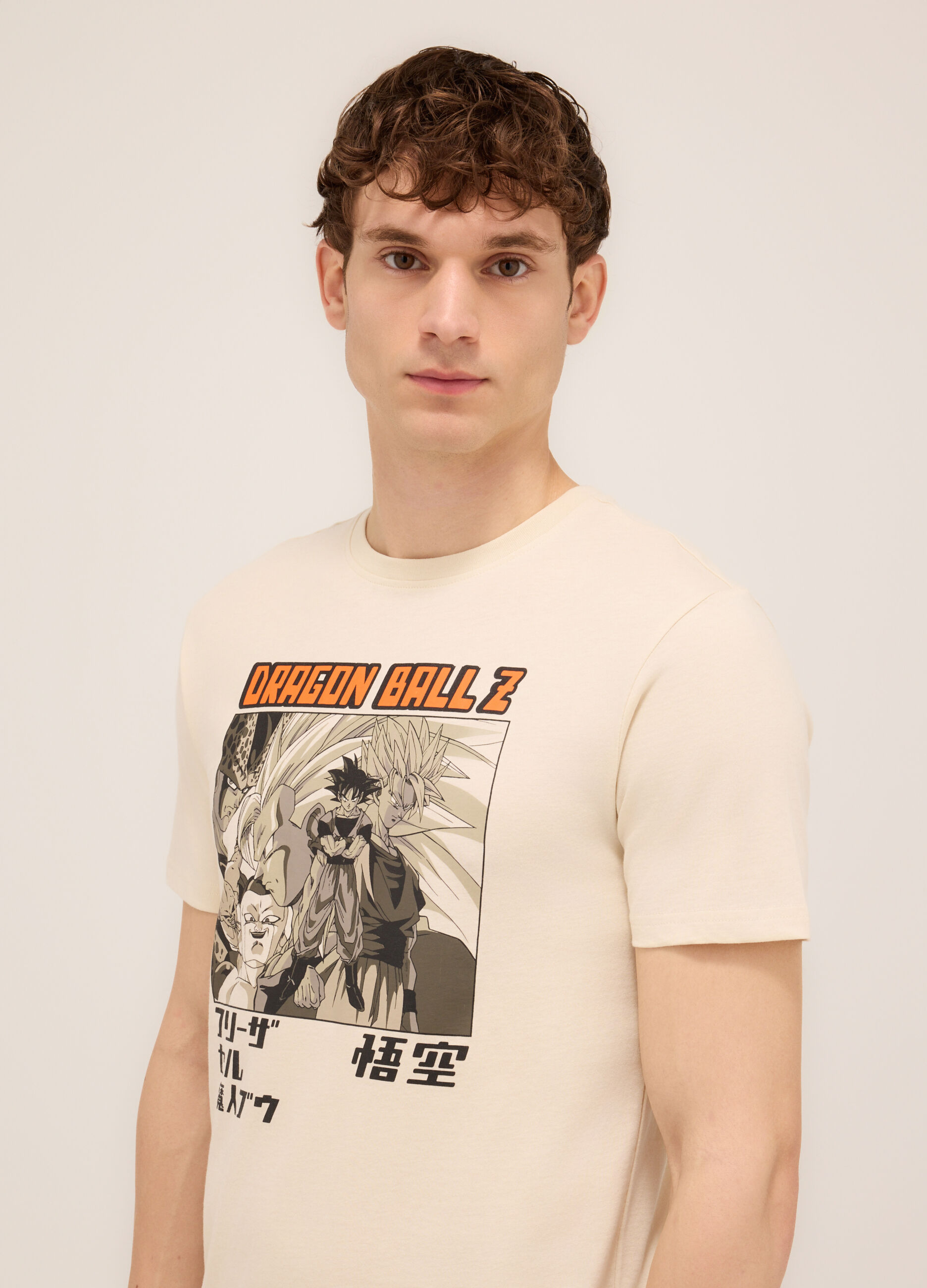 T-shirt girocollo stampa Dragon Ball uomo