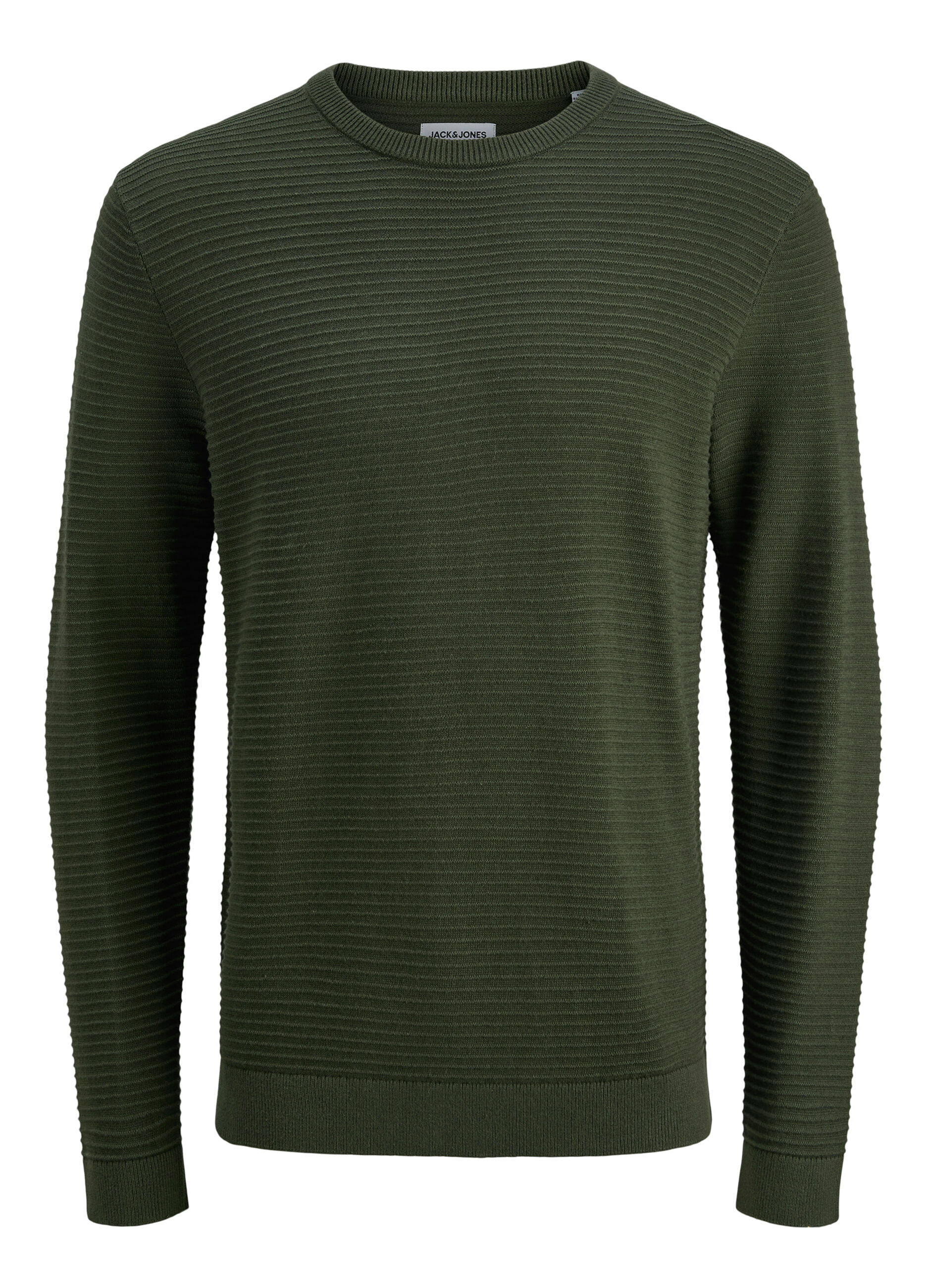 Maglione girocollo con motivo in rilievo uomo_6