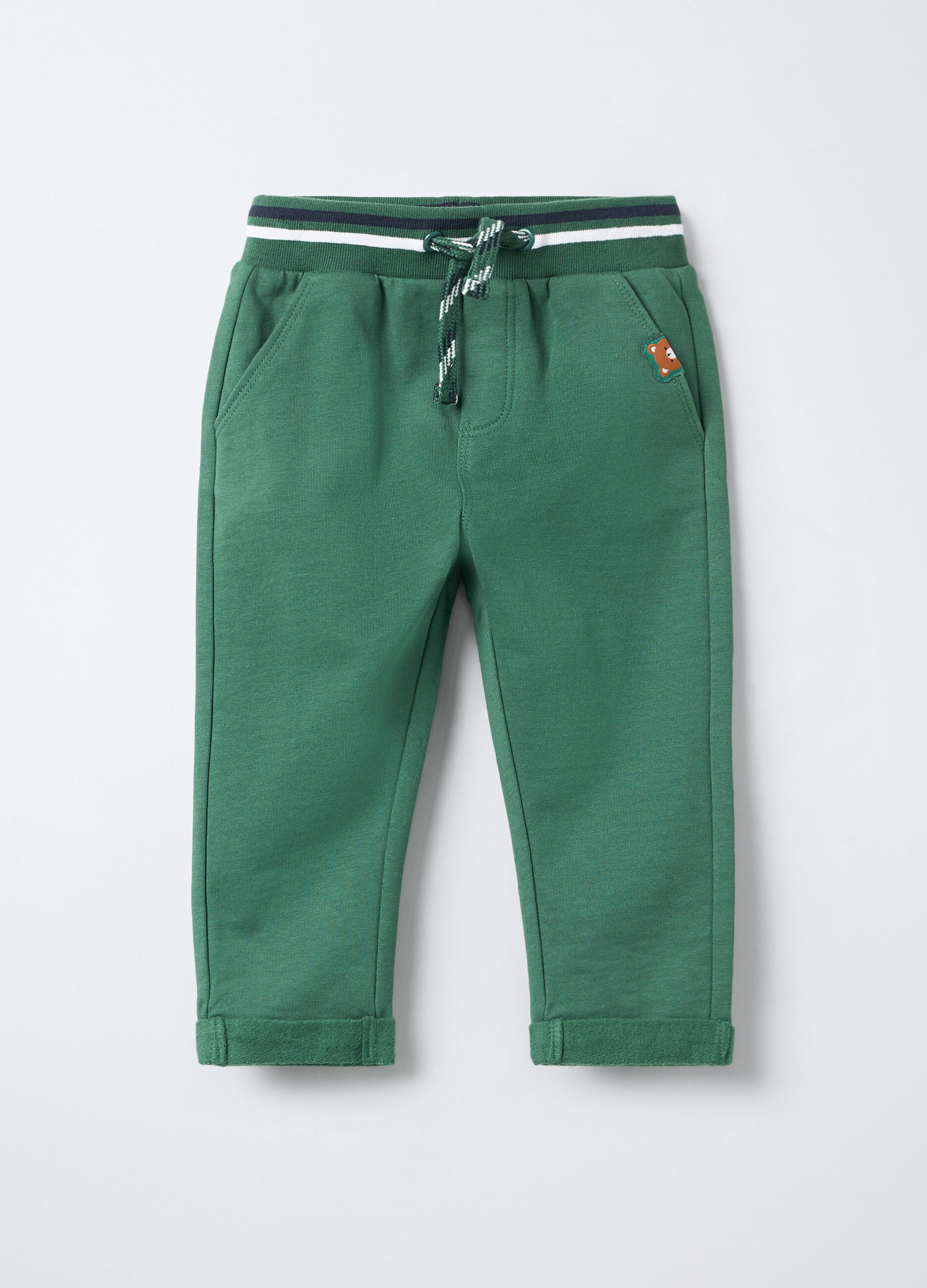 Jogger in puro cotone garzato Fit Regular bimbo_0